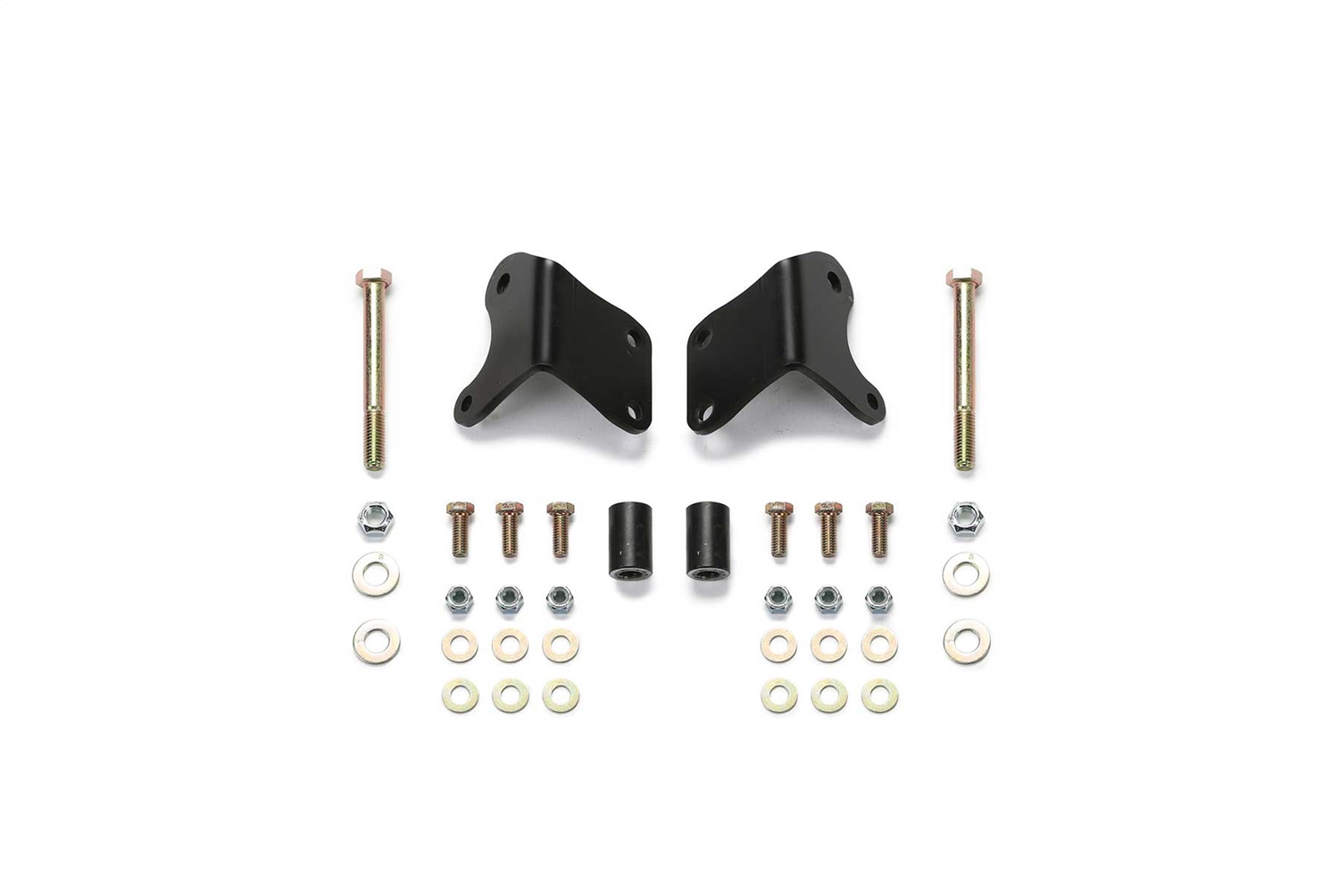 Fabtech FTS24141 - 07-18 Jeep JK 4WD Front Lower Shock Mount Relocation Brackets
