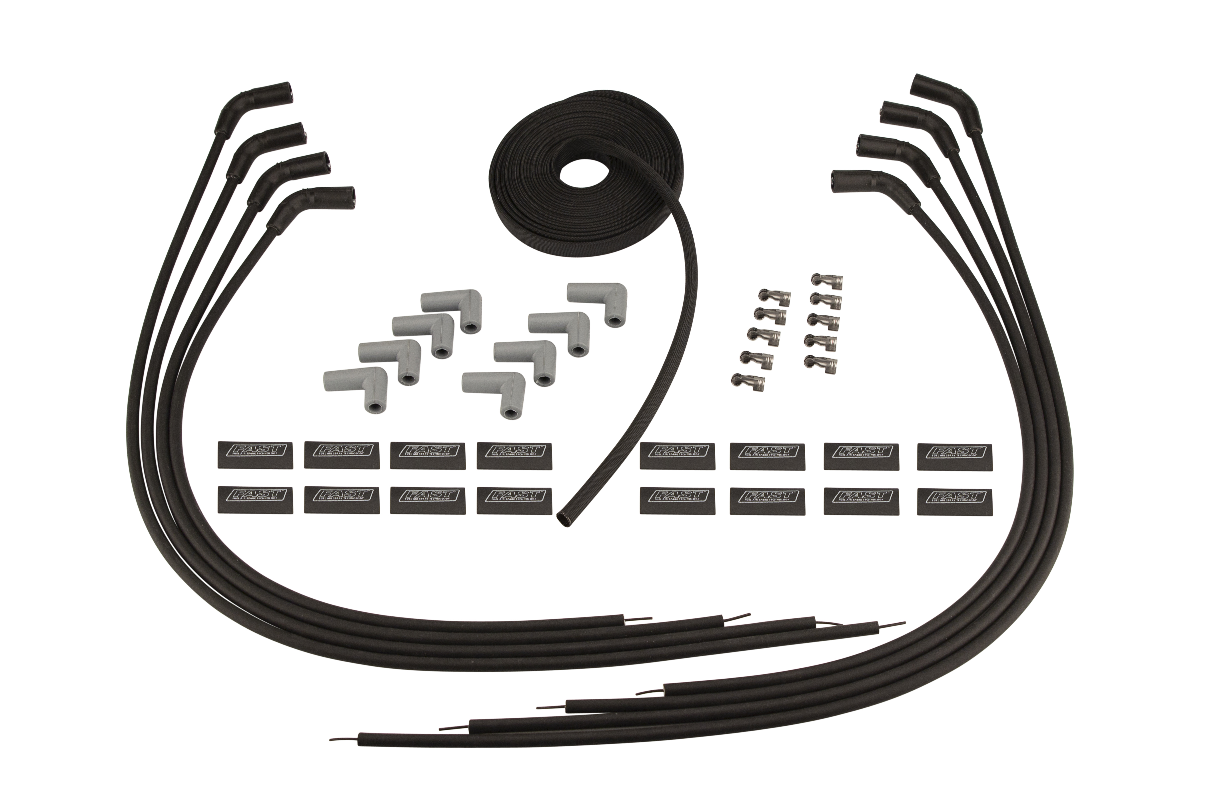 FAST 295-2422 - 90 Degree Cut-to-Fit for LS Coils W/ Heat Sleeve FireWire Spark Plug Wire Set