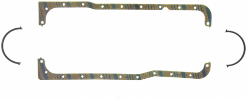 FEL-PRO OS 13260 C - Oil Pan Gasket - Multi-Piece - Cork / Rubber - Small Block Ford - Kit