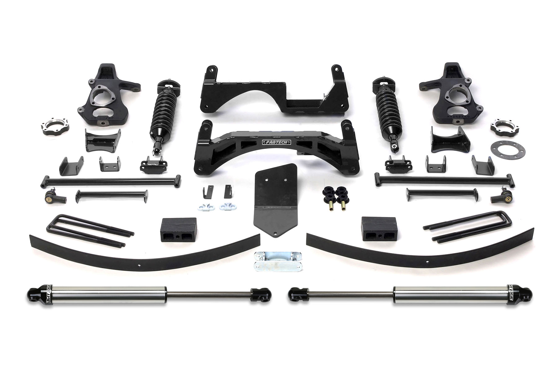 Fabtech K1025DL - 07-13 GM K1500 P/U w/o Autoride 4WD 6in Perf Sys w/Dlss 2.5C/Os & Rr Dlss