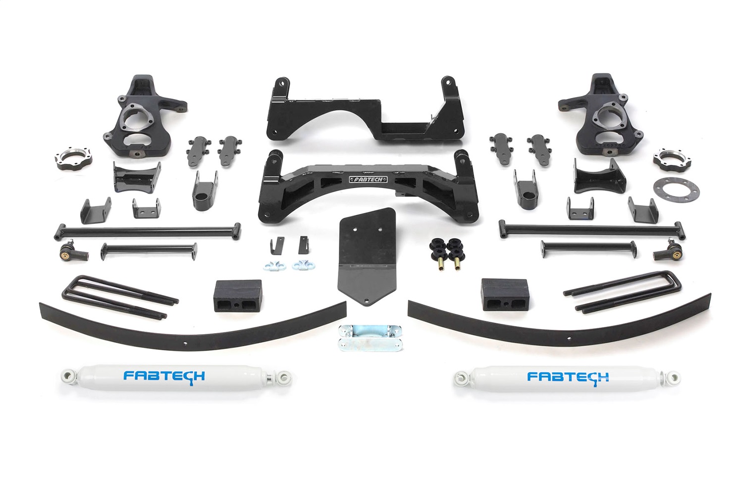Fabtech K1024 - 07-13 GM K1500 P/U w/o Autoride 4WD 6in Basic Sys w/Perf Shks