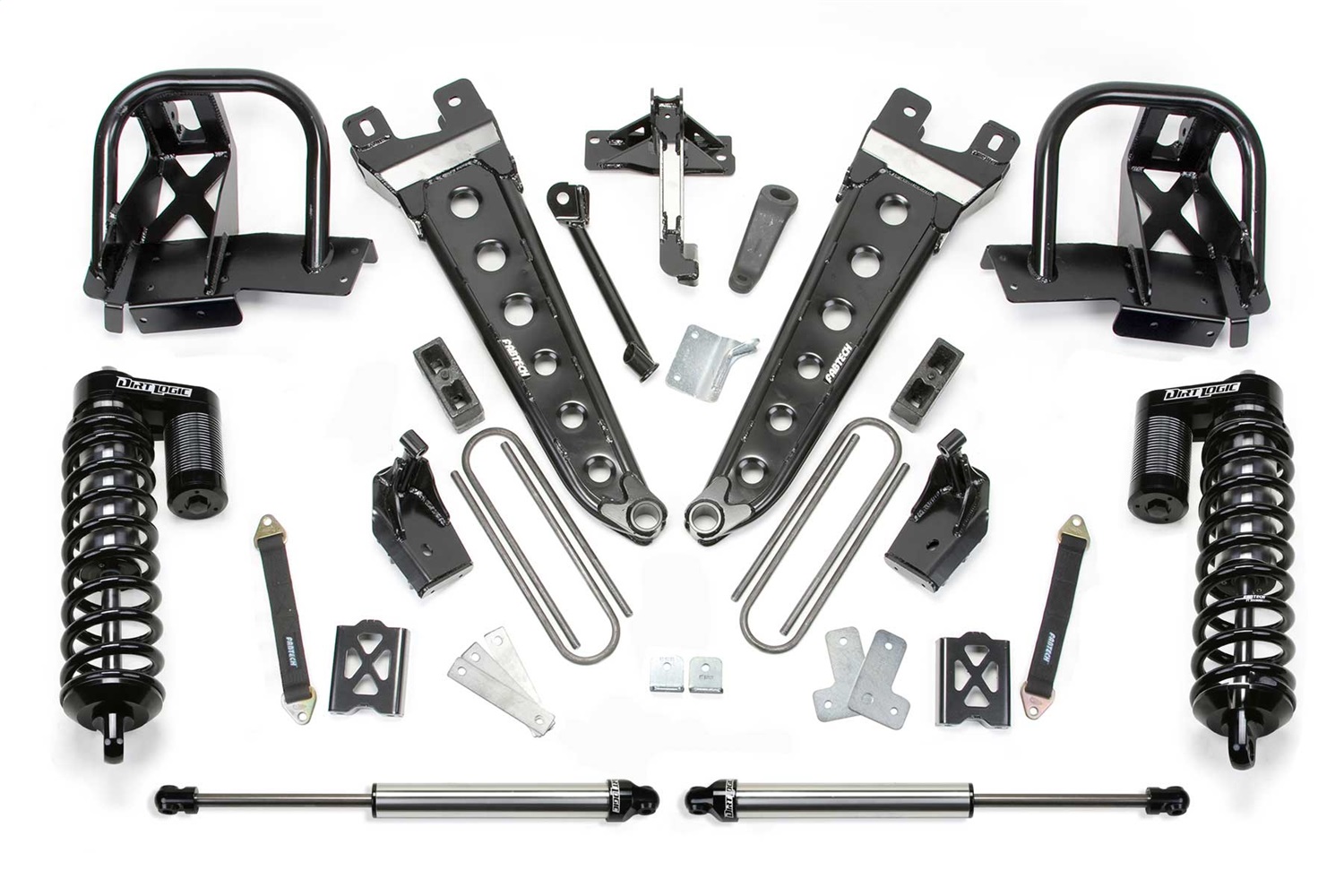 Fabtech K2012DL - 05-07 Ford F250 4WD w/o Factory Overload 6in Rad Arm Sys w/Dlss 4.0 C/O& Rr Dlss Fabtech K2012DL - 05-07 Ford F250 4WD w/o Factory Overload 6in Rad Arm Sys w/Dlss 4.0 C/O& Rr Dlss