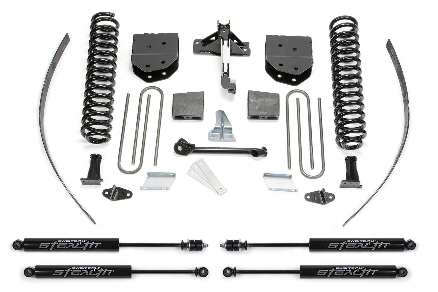 Fabtech K2121M - 08-16 Ford F250 4WD w/o Factory Overload 8in Basic Sys w/Stealth