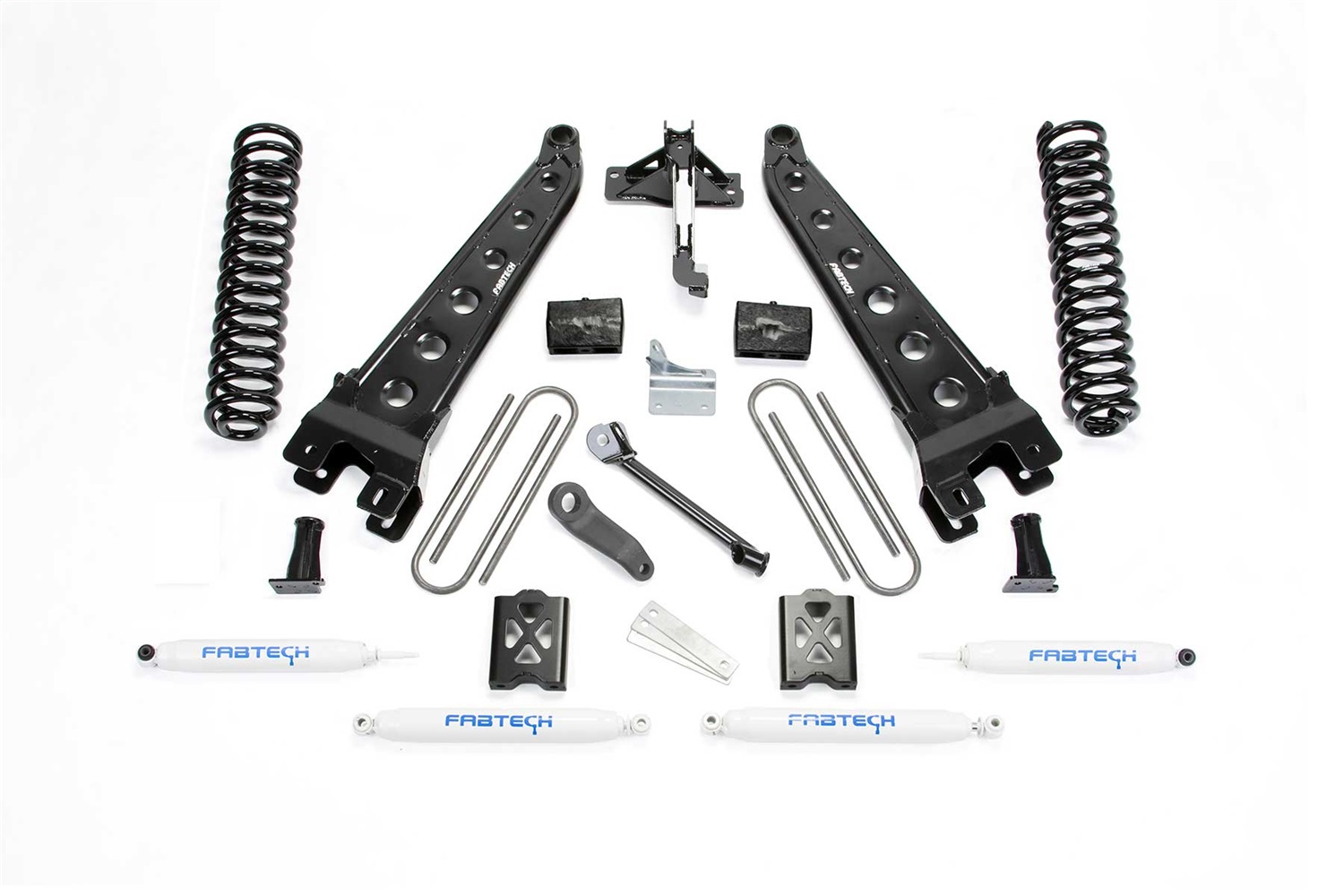 Fabtech K20111 - 05-07 Ford F250 4WD w/Factory Overload 6in Rad Arm Sys w/Coils & Perf Shks