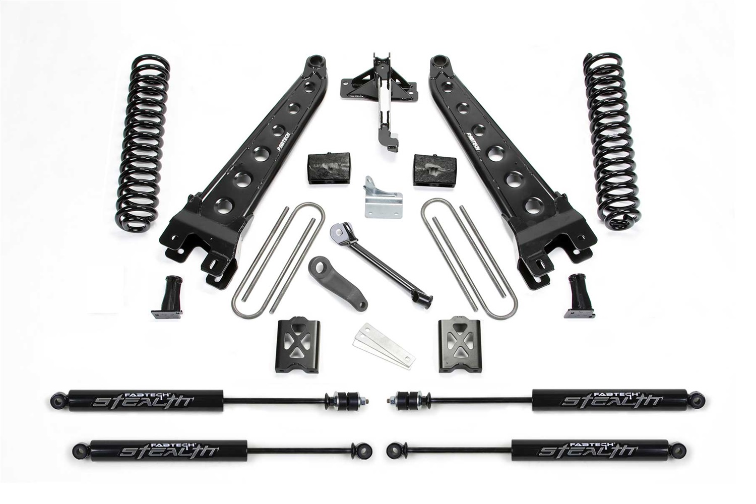 Fabtech K20111M - 05-07 Ford F250 4WD w/Factory Overload 6in Rad Arm Sys w/Coils & Stealth Fabtech K20111M - 05-07 Ford F250 4WD w/Factory Overload 6in Rad Arm Sys w/Coils & Stealth