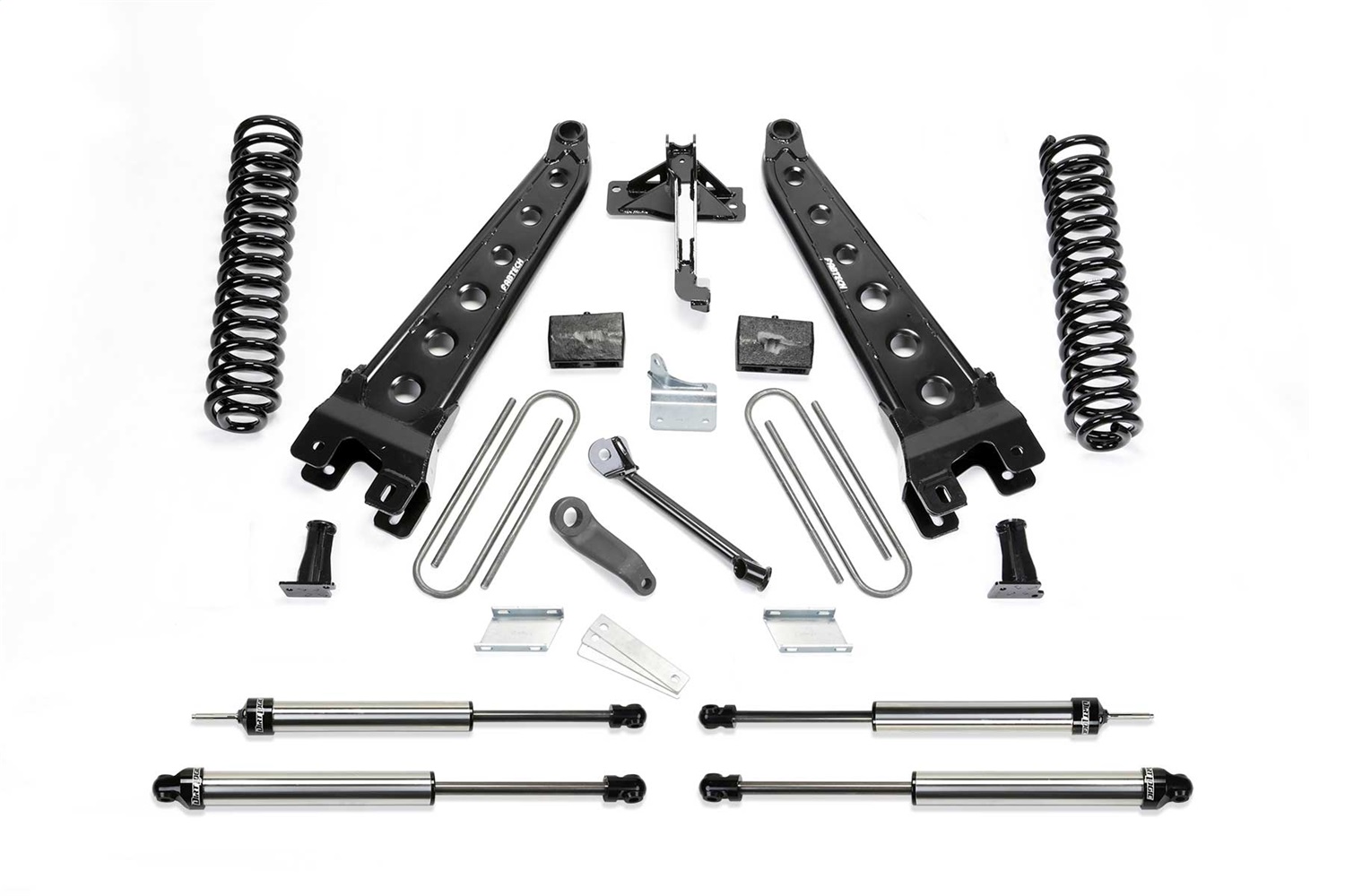 Fabtech K2156DL - 11-13 Ford F450/550 4WD 10 Lug 6in Rad Arm Sys w/Coils & Dlss Shks