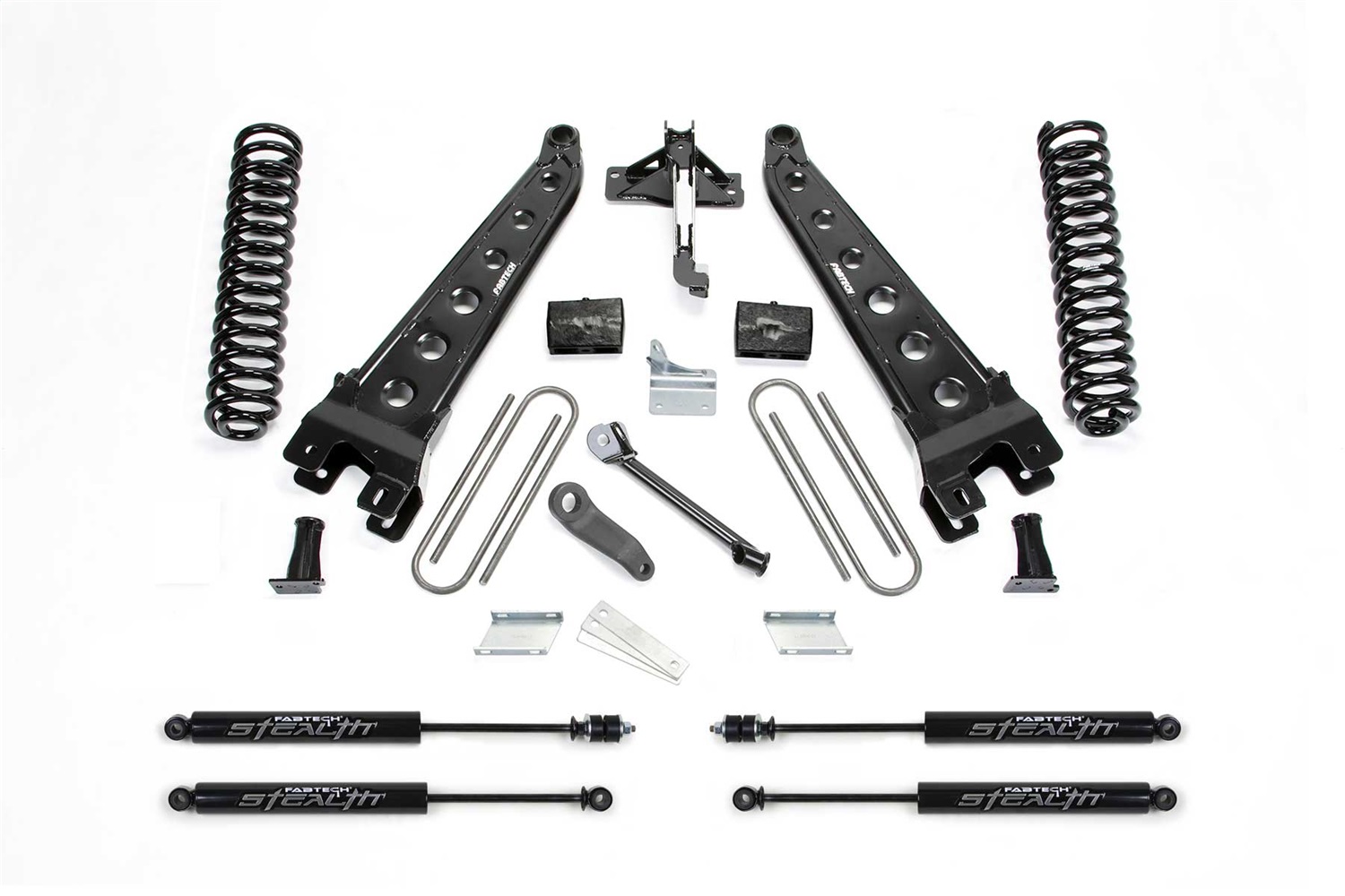Fabtech K2156M - 11-13 Ford F450/550 4WD 10 Lug 6in Rad Arm Sys w/Coils & Stealth