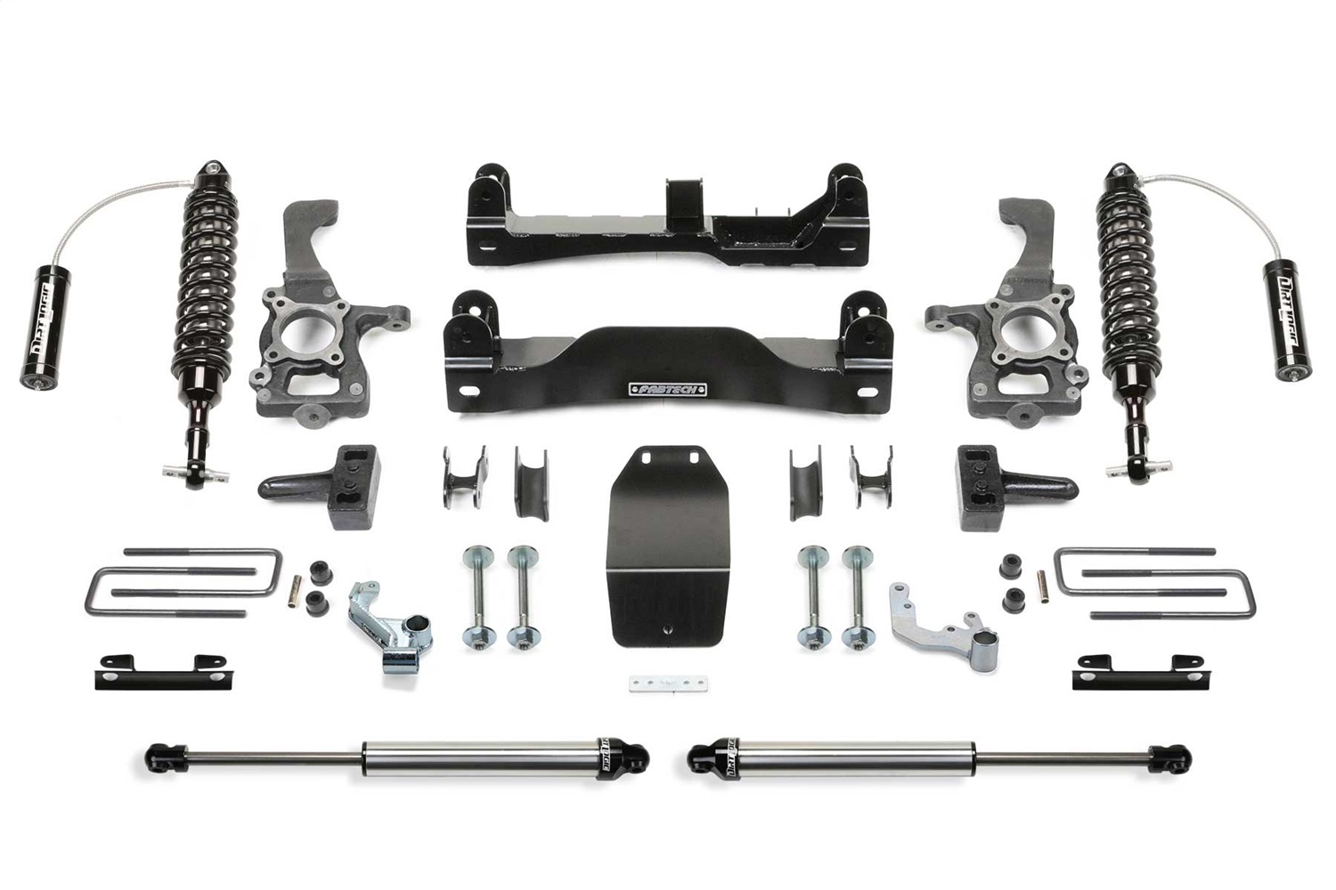 Fabtech K2201DL - 2014 Ford F150 4WD 4in Perf Sys w/Dlss 2.5 C/O Resi & Rr Dlss