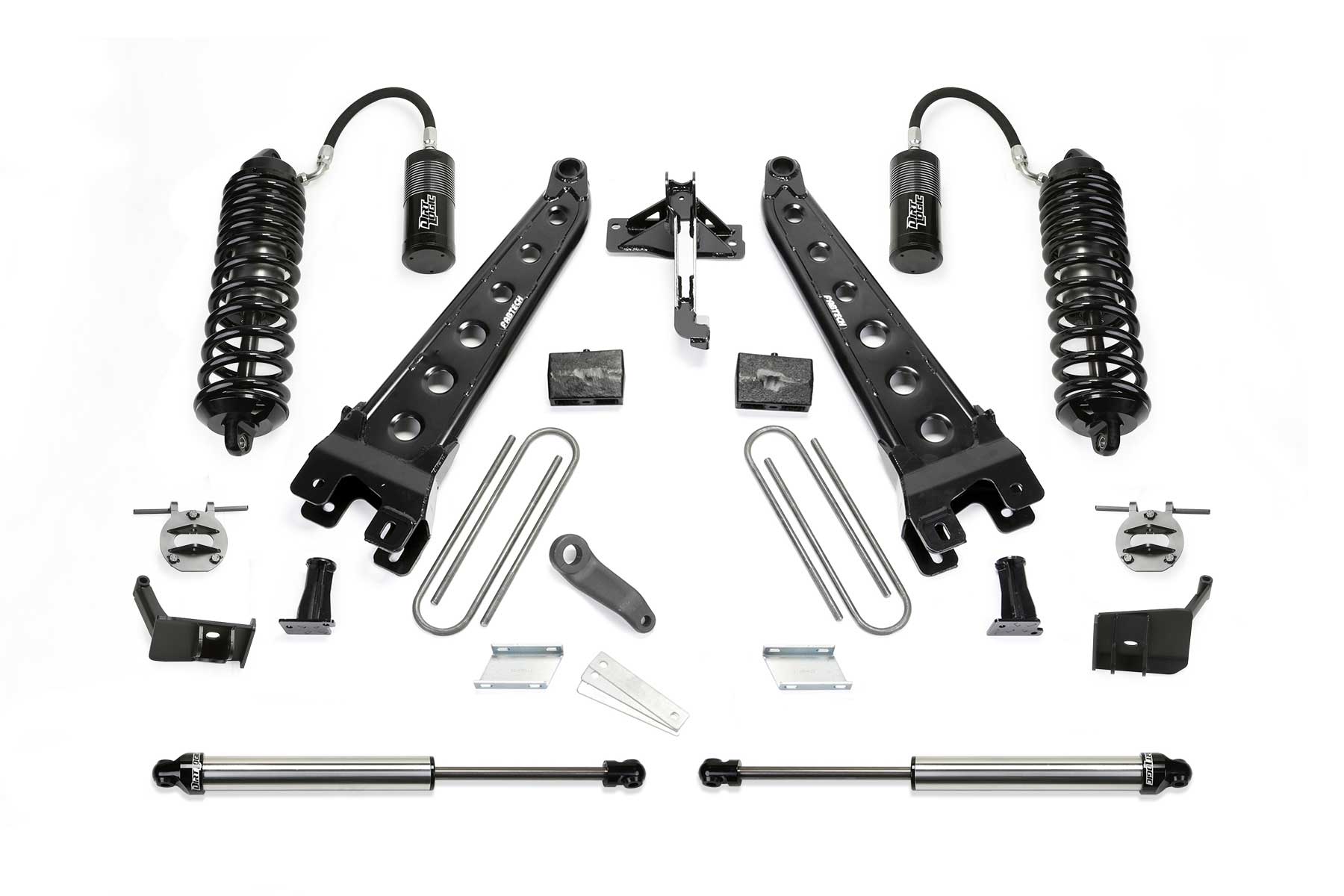 Fabtech K2231DL - 17-21 Ford F250/F350 4WD Diesel 6in Rad Arm Sys w/4.0 & 2.25