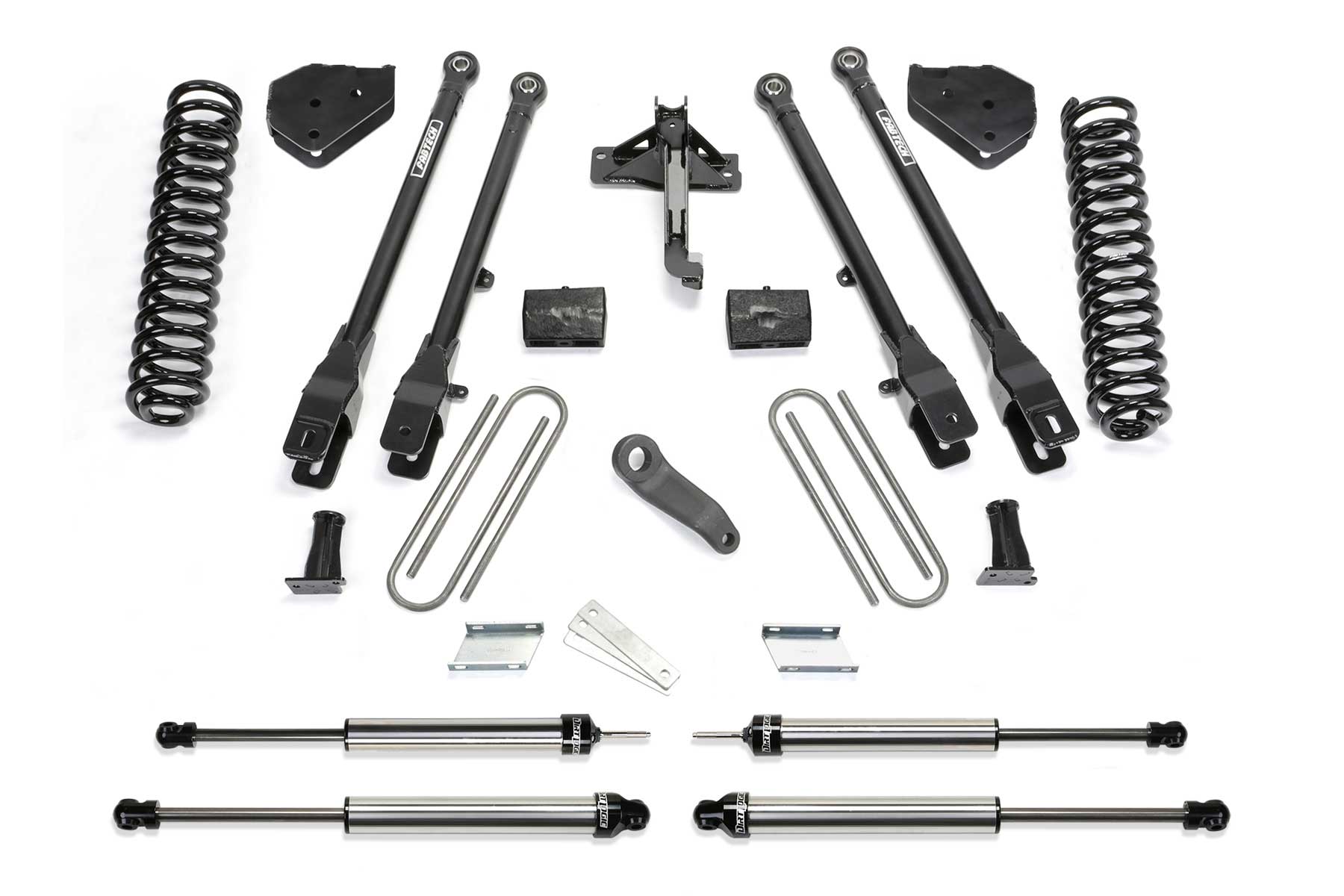 Fabtech K2219DL - 17-21 Ford F250/F350 4WD Diesel 6in 4Link Sys w/Coils & Dlss Shks