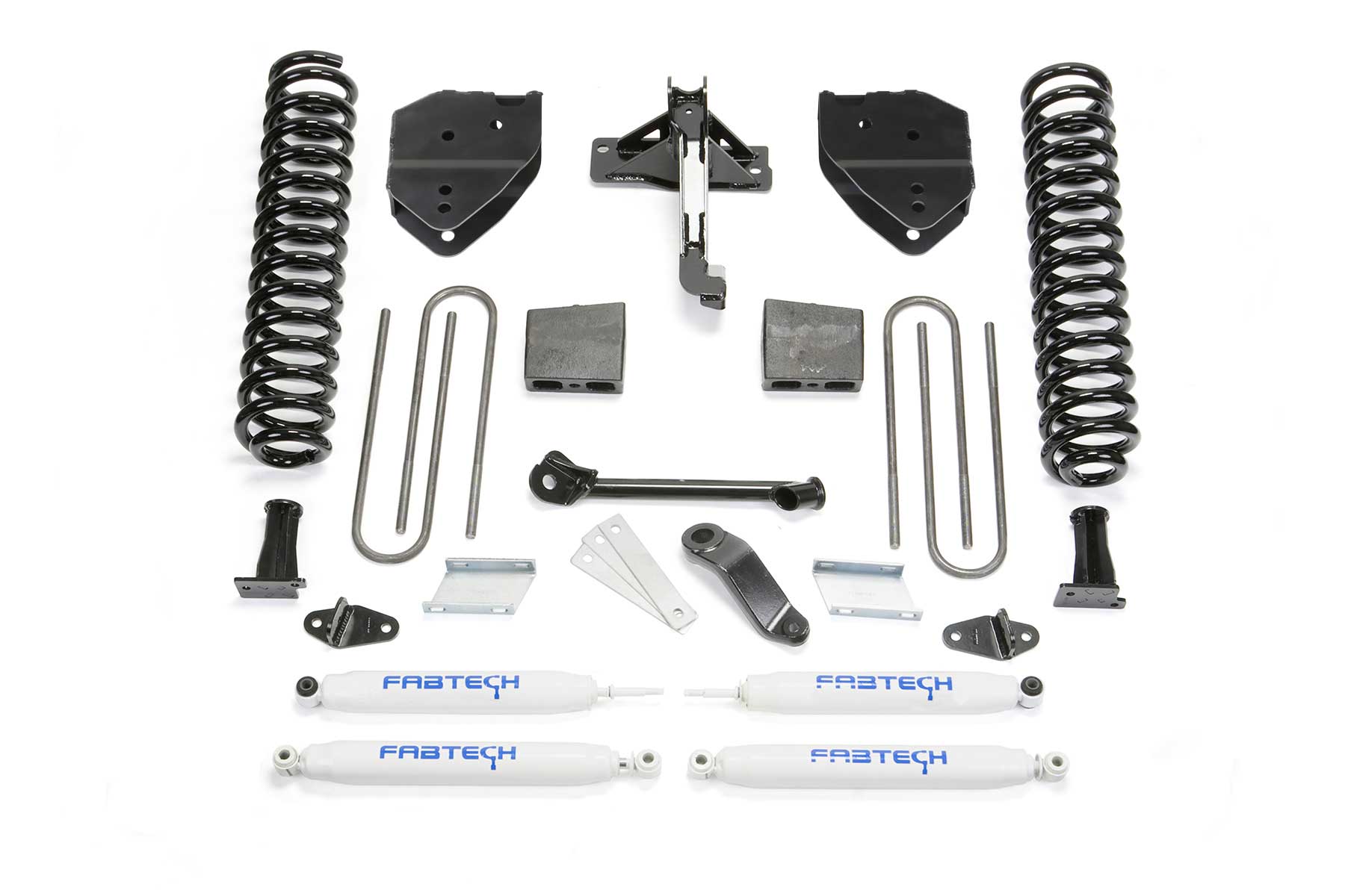 Fabtech K2214 - 17-21 Ford F250/F350 4WD Diesel 4in Basic Sys w/Perf Shks