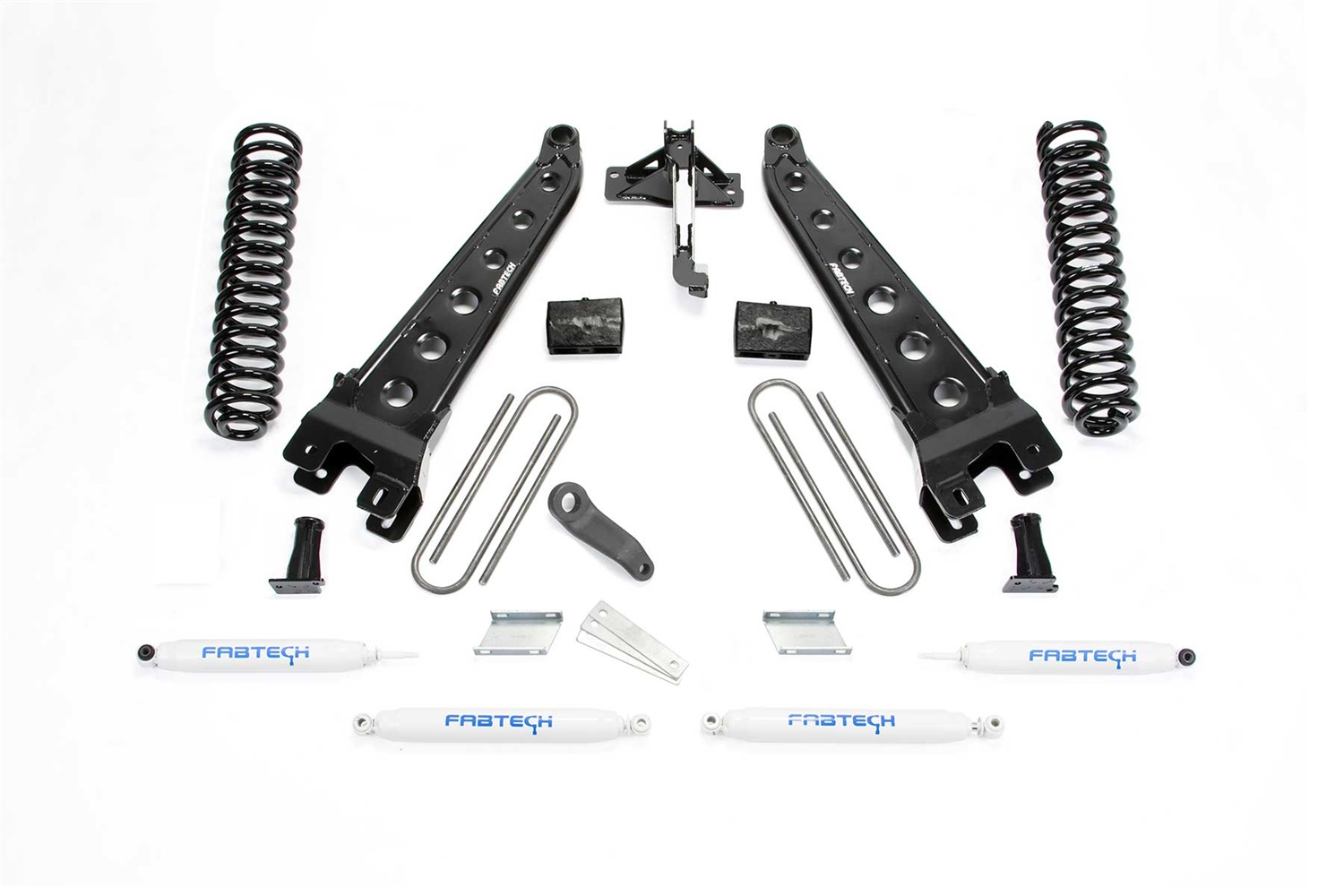 Fabtech K2218 - 17-21 Ford F250/F350 4WD Diesel 6in Rad Arm Sys w/Coils & Perf Shks