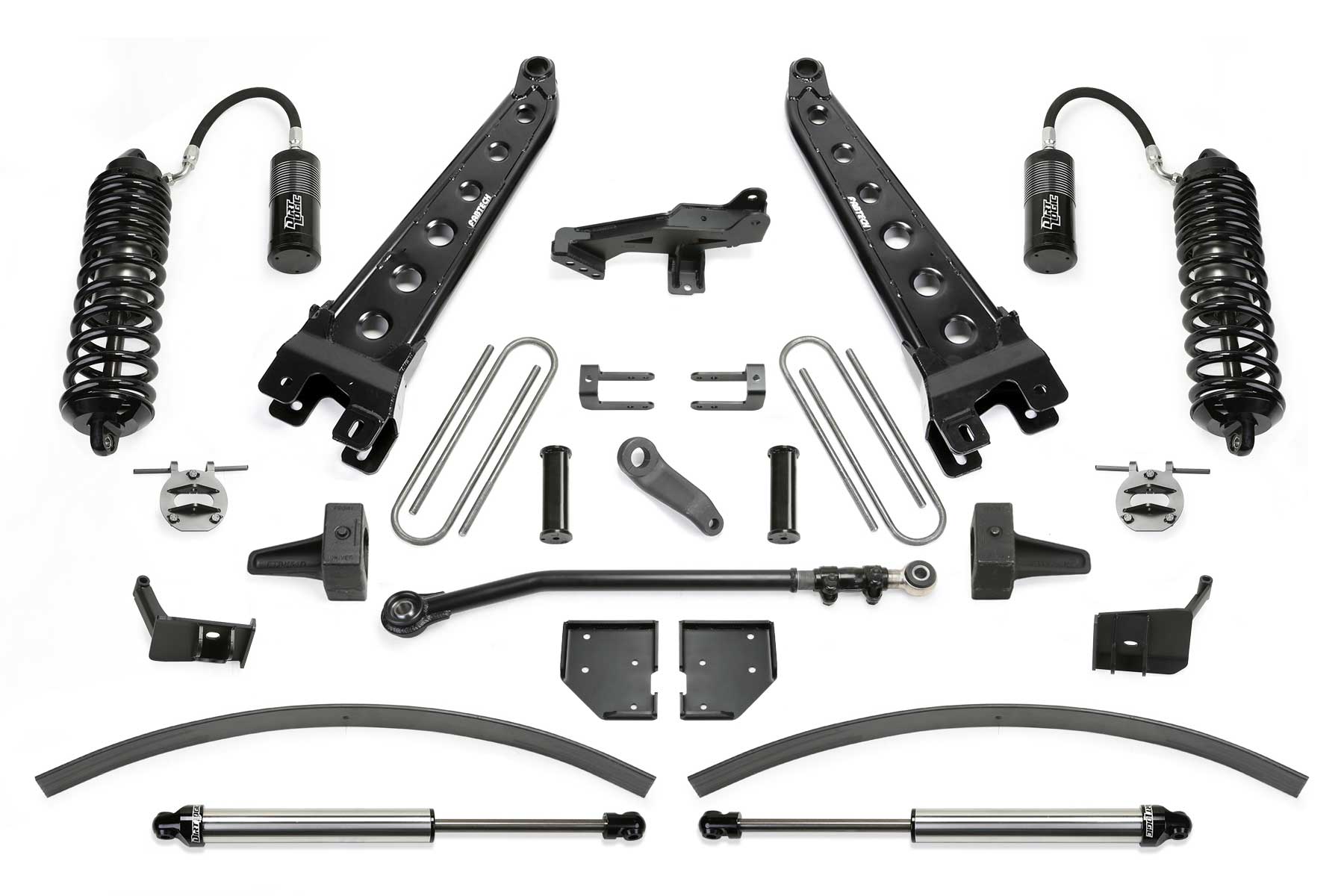 Fabtech K2301DL - 17-21 Ford F250/F350 4WD Diesel 8in Rad Arm Sys w/4.0 & 2.25