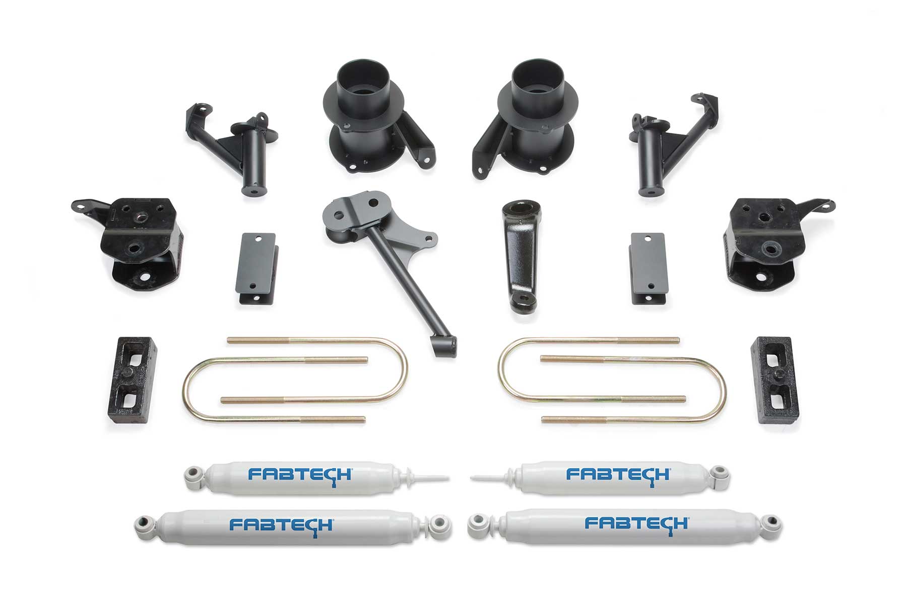 Fabtech K3058 - 13-18 Ram 3500 4WD w/Factory Radius Arms 5in Basic System w/Perf. Shocks