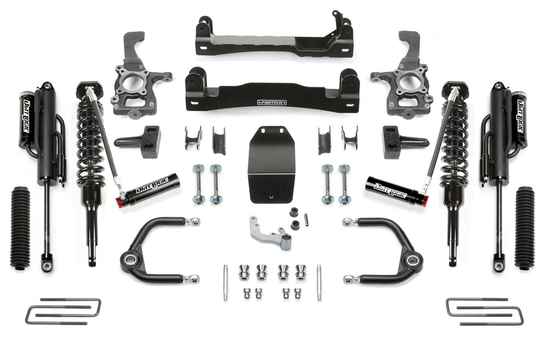 Fabtech K2363DL - 4" SYSTEM W/ TUBULAR UCA & 3.0 C/O & 3.0 RR BYPASS 17-20 FORD RAPTOR