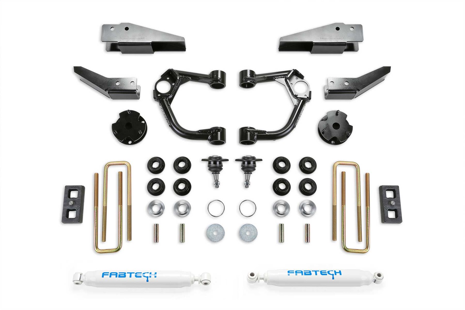 Fabtech K2323 - 19 Ford Ranger 4WD w/Intrusion Beam Kit 3.5in Bj UCA Sys w/Perf Shks