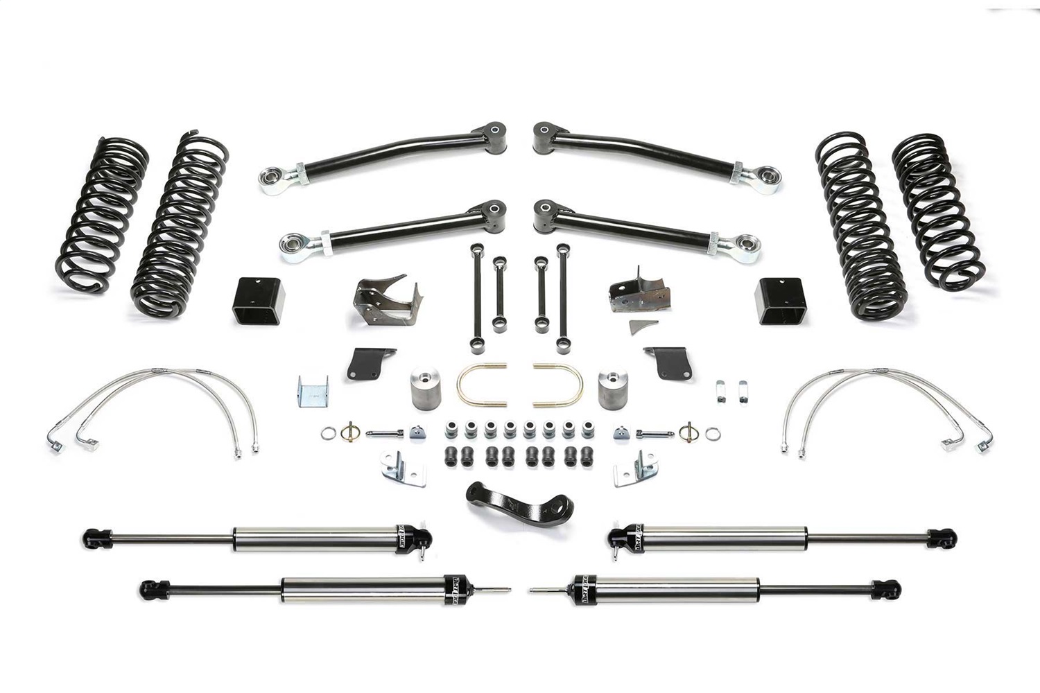 Fabtech K4068DL - 07-18 Jeep JK 2-Door 5in Trail Lt w/Dlss Shks