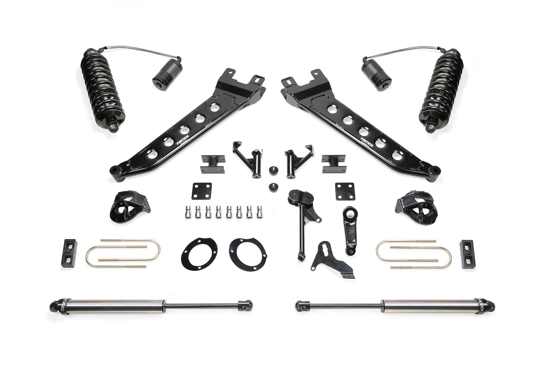 Fabtech K3077DL - 13-18 Ram 3500 4WD 5in Radius Arm Kit w/4.0 C/O Resi Dlss & Rr 2.25 Dlss