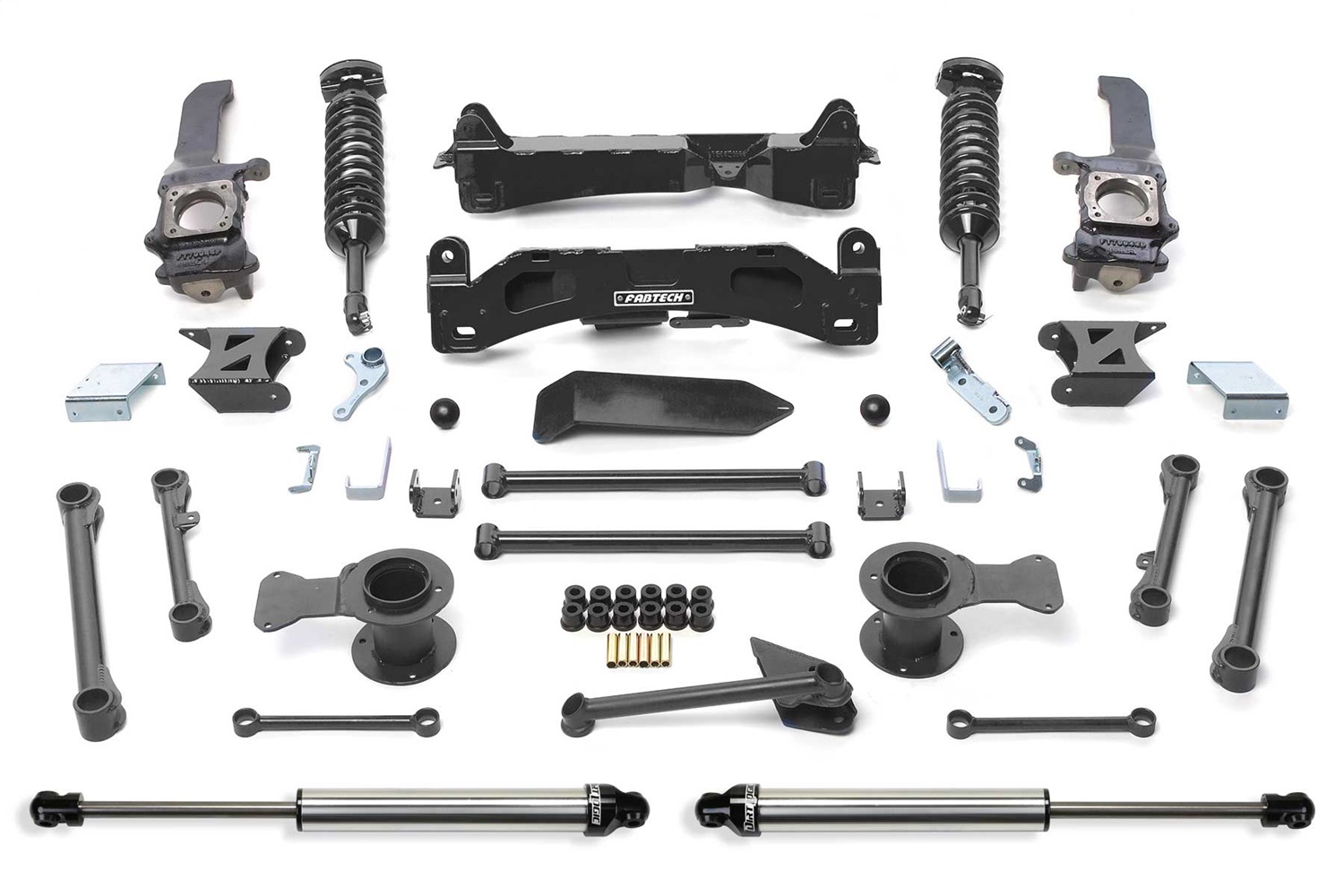 Fabtech K7025DL - 10-13 Toyota FJ 4WD 6in Perf Sys w/Dlss 2.5C/Os & Rr Dlss