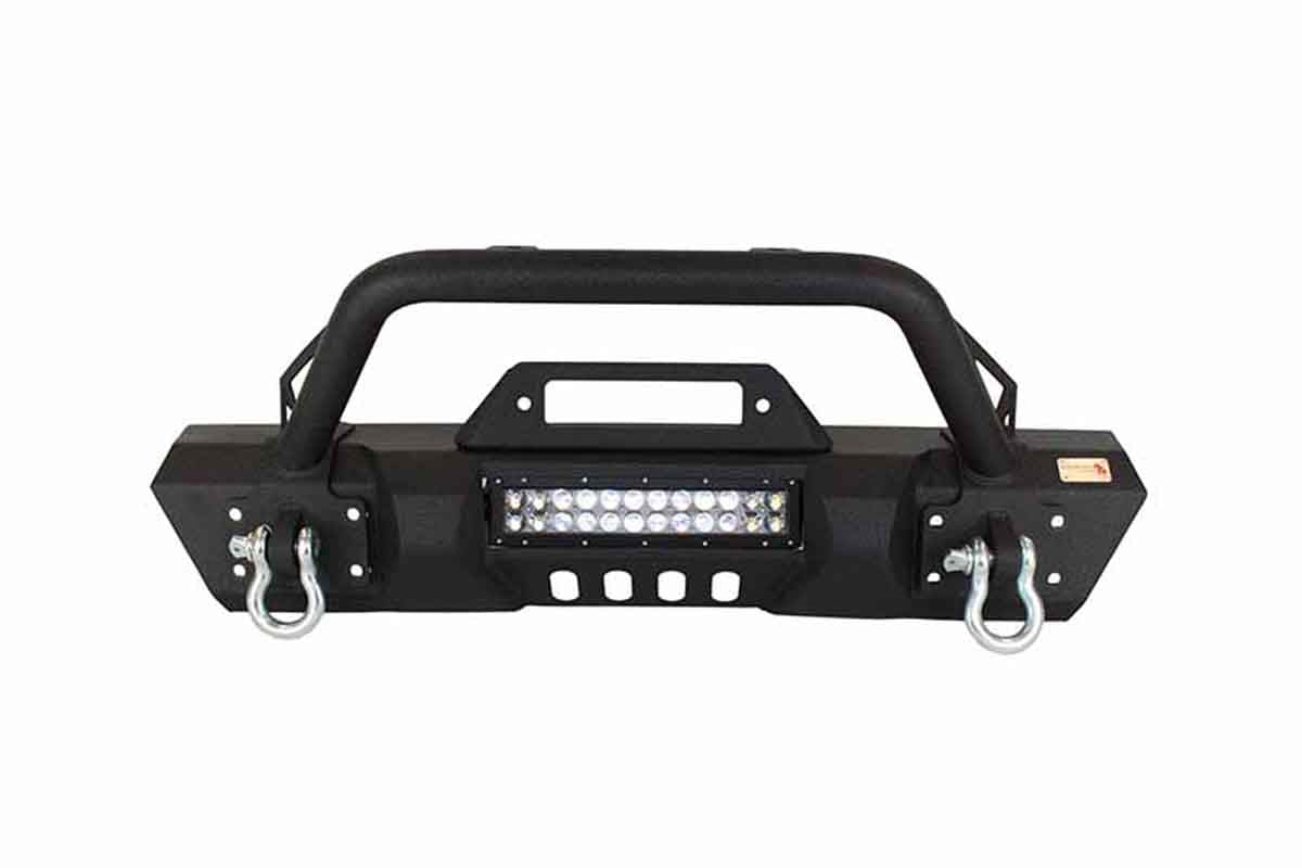 Fishbone Offroad FB22004 - Jeep JK Front Stubby Winch Bumper W/Tube Guard 07-18 Wranger JK Black Texured Powercoated Offroad Fishbone Offroad FB22004 - Jeep JK Front Stubby Winch Bumper W/Tube Guard 07-18 Wranger JK Black Texured Powercoated Offroad
