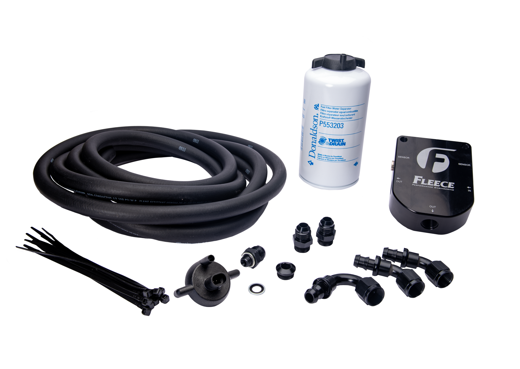 Fleece Performance FPE-34780 - 1998.5-2002 Dodge Cummins Auxiliary Fuel Filter Kit
