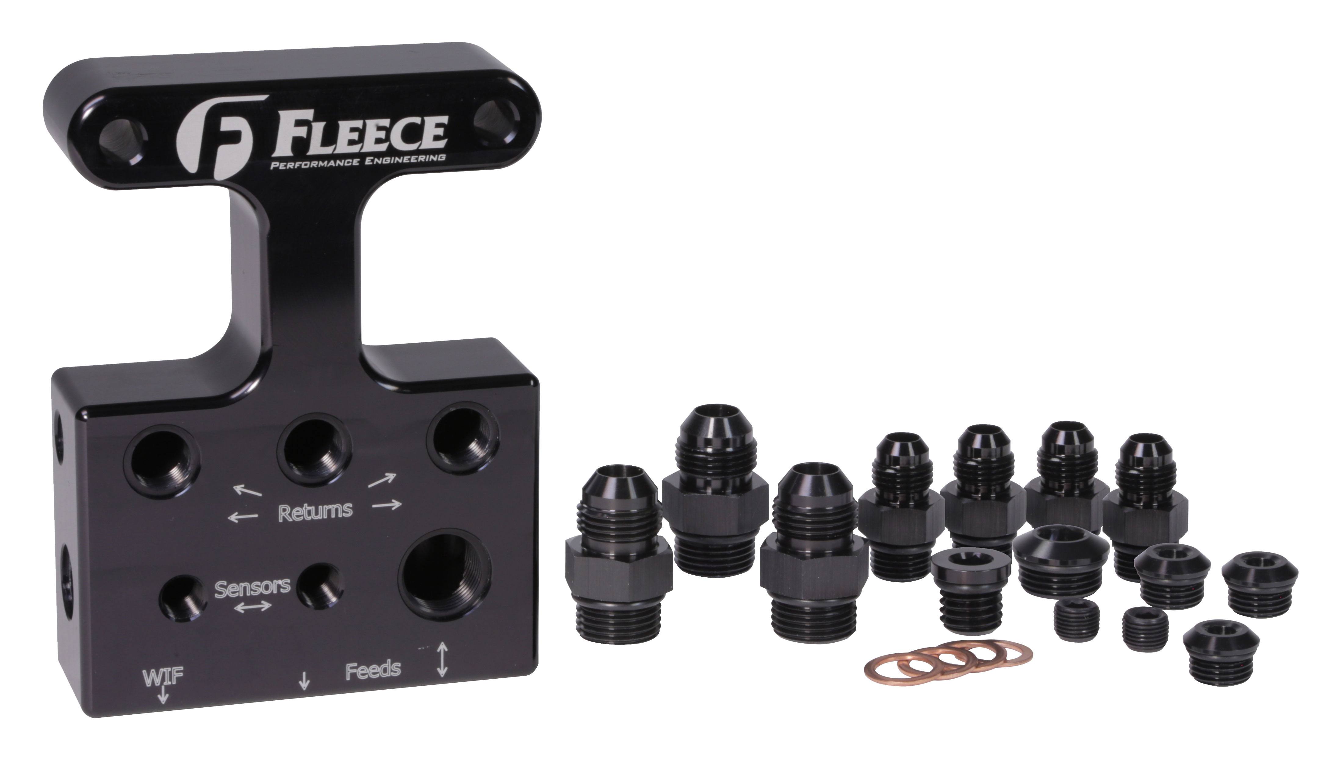 Fleece Performance FPE-FFD-RF-3G-67 - 2007.5-2009 3rd Gen 6.7L Dodge/Cummins Fuel Distribution Block