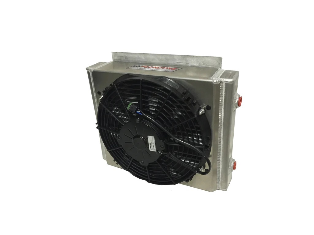 Fluidyne OGEN.DB-30613.DP.F - Transmission Cooler w/ Fan Dbl Pass