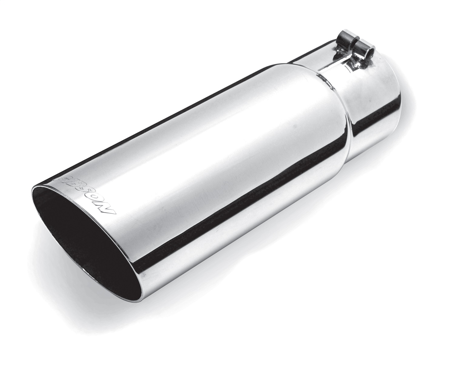 Gibson 500393 - Round Single Wall Angle-Cut Tip - 3in OD/2.5in Inlet/18in Length - Stainless Gibson 500393 - Round Single Wall Angle-Cut Tip - 3in OD/2.5in Inlet/18in Length - Stainless