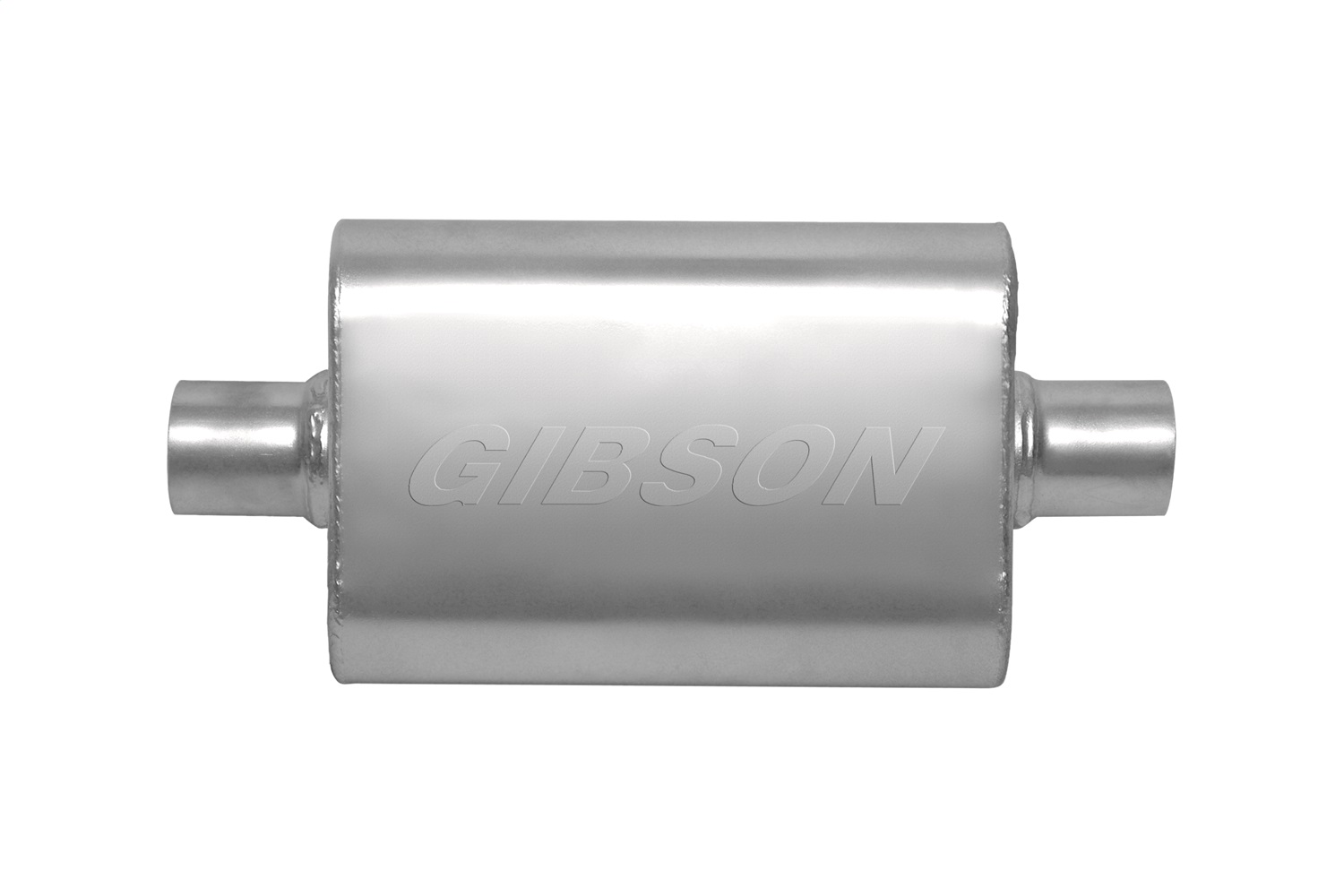 Gibson 55153S - CFT Superflow Center/Center Oval Muffler - 4x9x18in/3in Inlet/3in Outlet - Stainless Gibson 55153S - CFT Superflow Center/Center Oval Muffler - 4x9x18in/3in Inlet/3in Outlet - Stainless