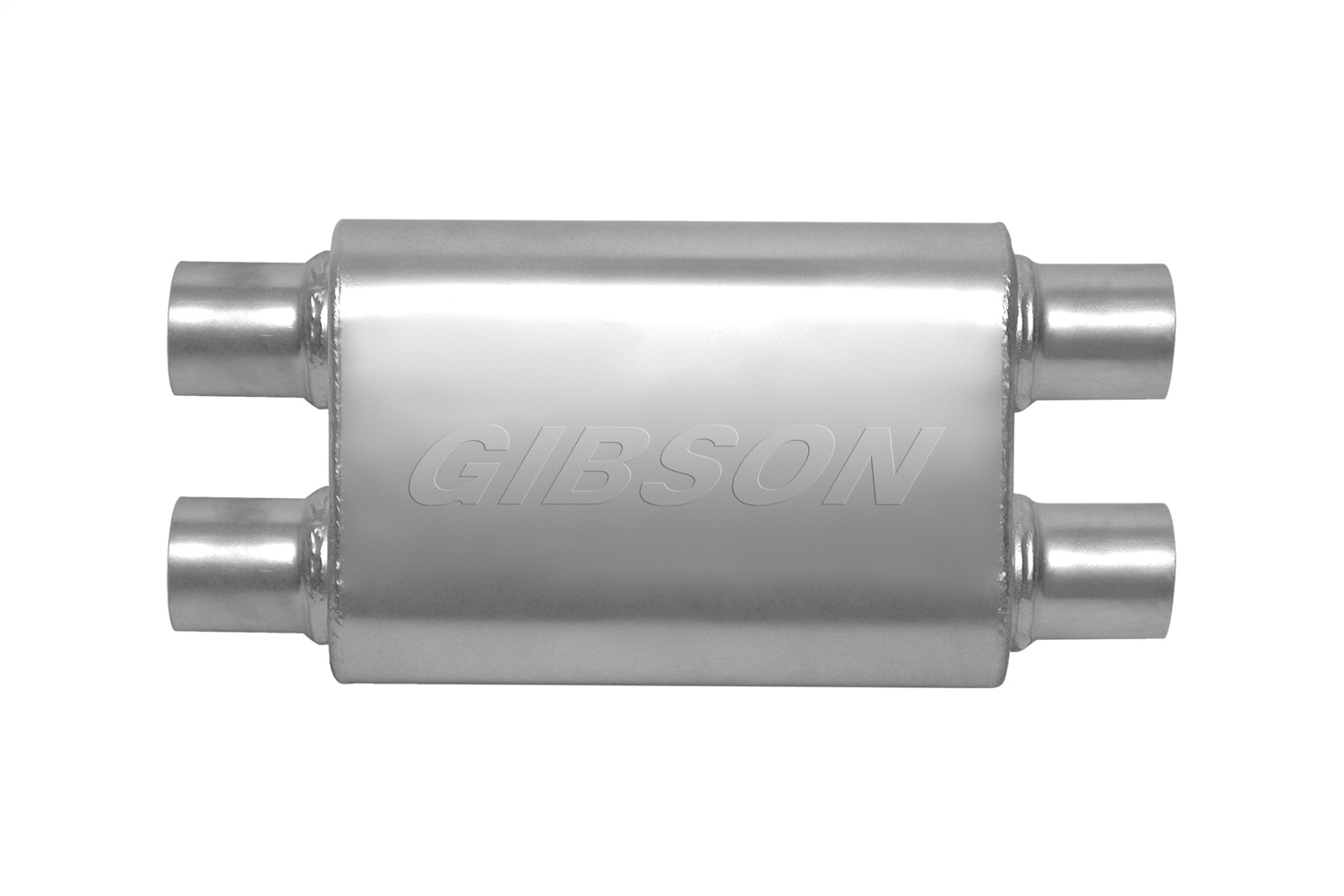 Gibson 55107S - CFT Superflow Dual/Dual Oval Muffler - 4x9x13in/3in Inlet/2.5in Outlet - Stainless