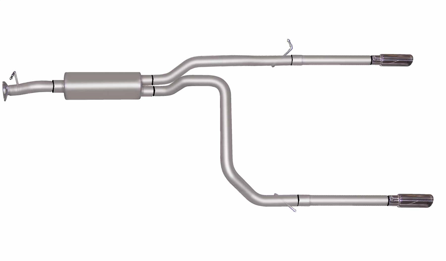 Gibson 65608 - 00-05 Chevrolet Astro Base 4.3L 2.5in Cat-Back Dual Split Exhaust - Stainless