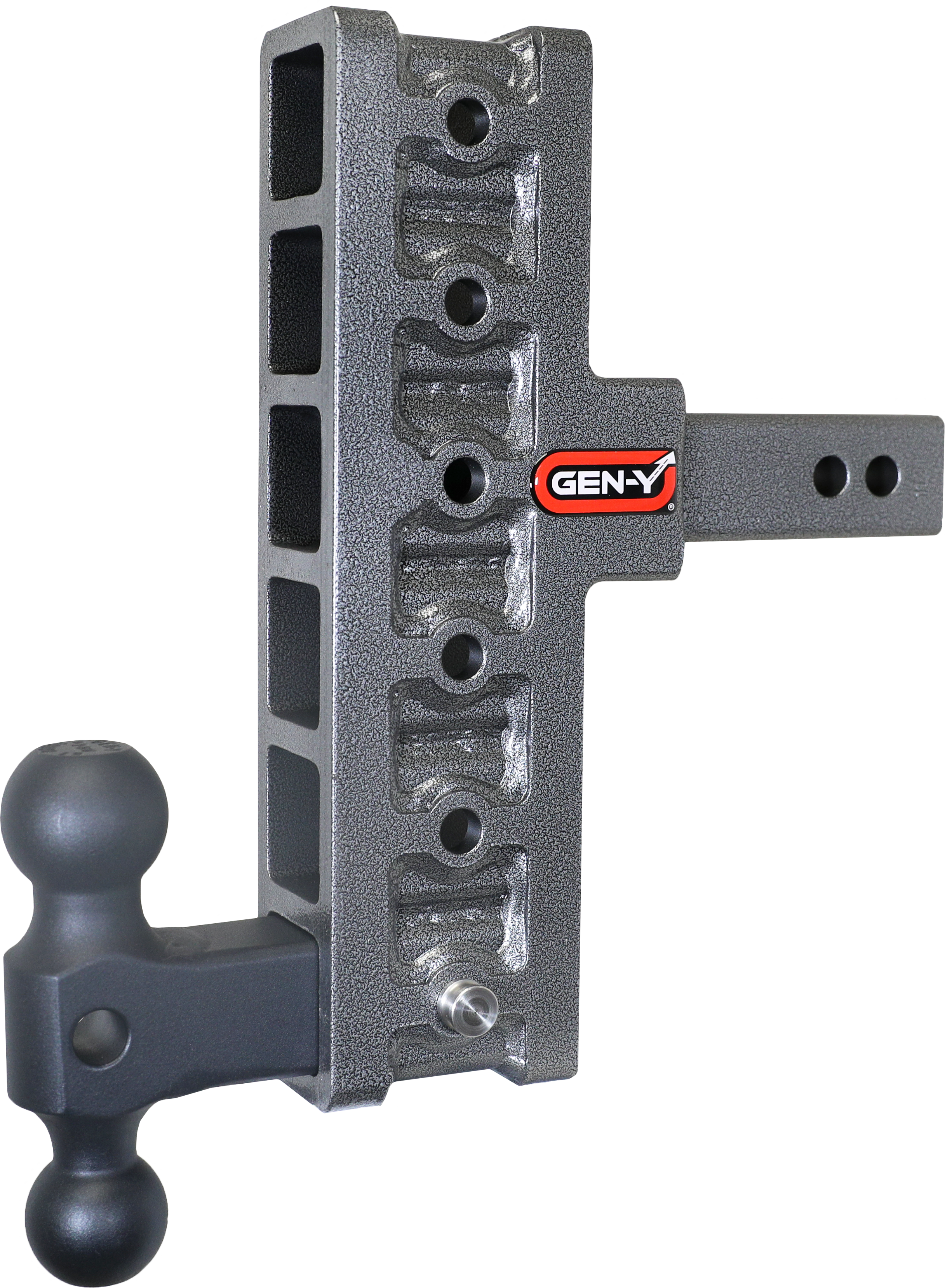 GEN-Y Hitch GH-416 - Gen-Y Mega Duty 2in Shank 7.5in Offset Drop 1.5K TW 10K Hitch w/GH-031 Dual-Ball GEN-Y Hitch GH-416 - Gen-Y Mega Duty 2in Shank 7.5in Offset Drop 1.5K TW 10K Hitch w/GH-031 Dual-Ball