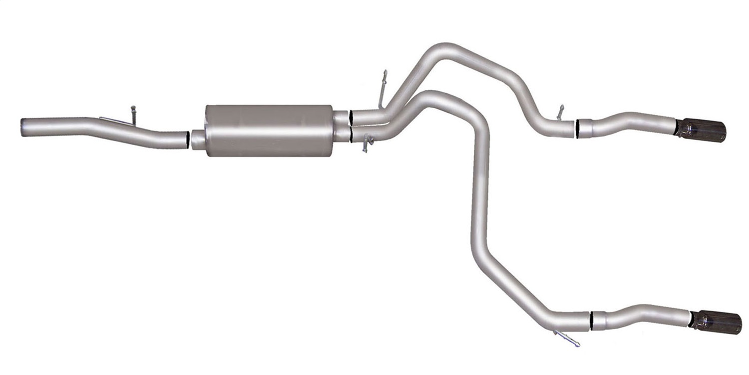 Gibson 65641 - 10-14 Chevrolet Tahoe LS 5.3L 2.25in Cat-Back Dual Split Exhaust - Stainless
