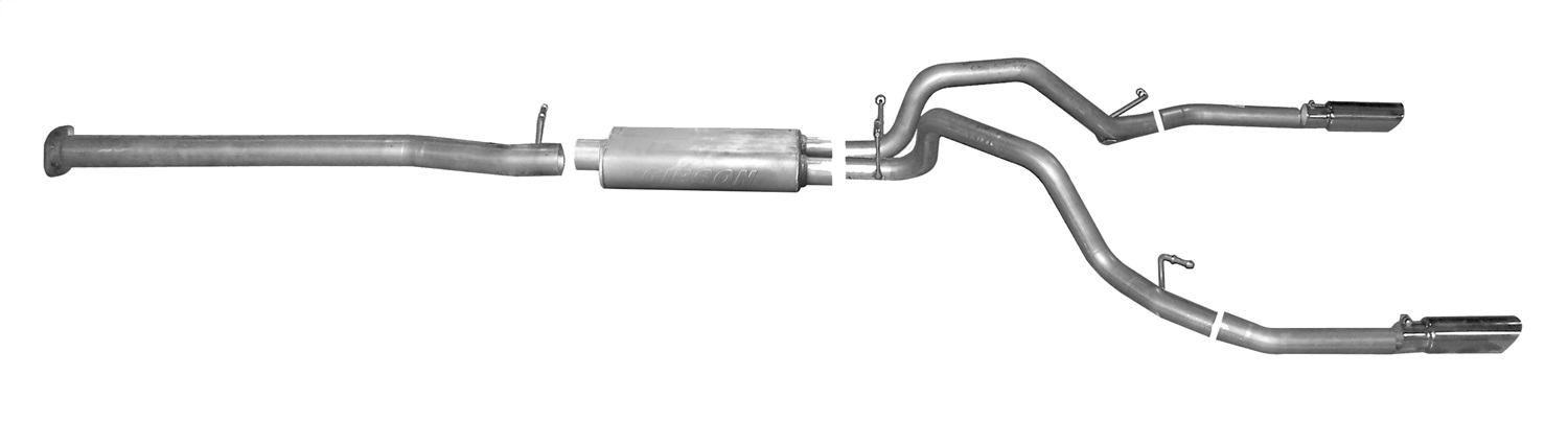 Gibson 65673 - 14-18 Chevrolet Silverado 1500 LTZ 6.2L 3.5in/2.25in Cat-Back Dual Split Exhaust - Stainless Gibson 65673 - 14-18 Chevrolet Silverado 1500 LTZ 6.2L 3.5in/2.25in Cat-Back Dual Split Exhaust - Stainless