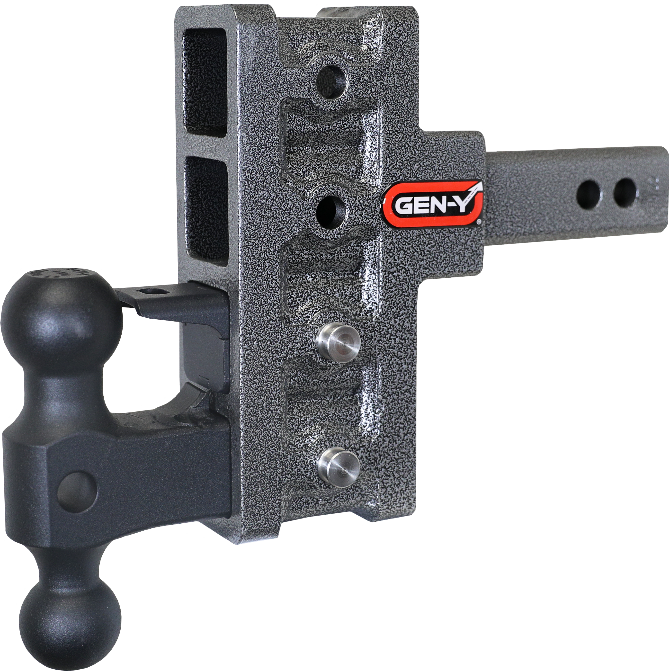 GEN-Y Hitch GH-224 - Gen-Y Mega Duty 2in Shank 5in Offset Drop 2K TW 16K Hitch w/GH-051 Dual-Ball/GH-032 Pintle Lock GEN-Y Hitch GH-224 - Gen-Y Mega Duty 2in Shank 5in Offset Drop 2K TW 16K Hitch w/GH-051 Dual-Ball/GH-032 Pintle Lock