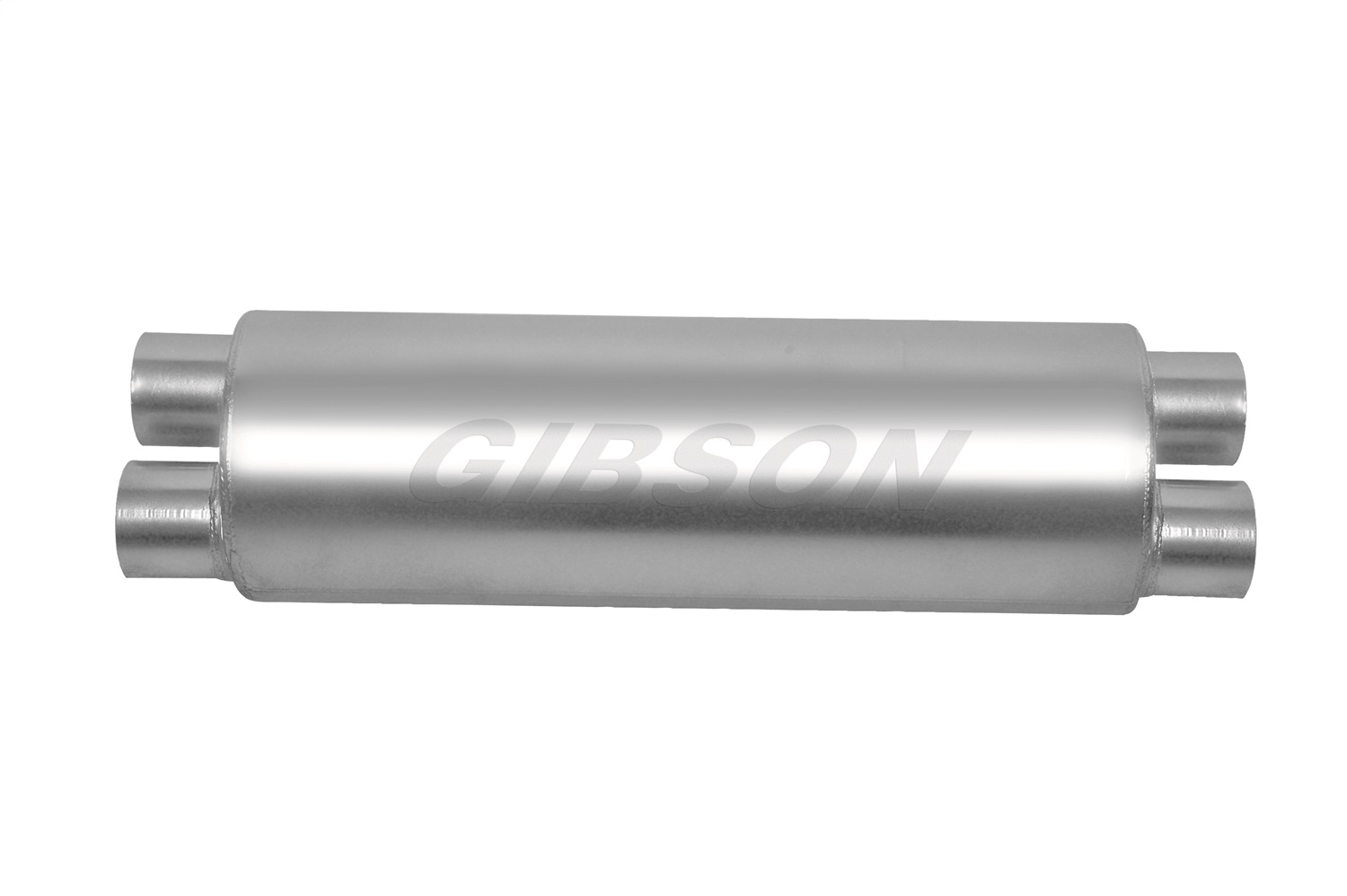 Gibson 766300S - SFT Superflow Dual/Dual Round Muffler - 8x24in/3in Inlet/2.5in Outlet - Stainless Gibson 766300S - SFT Superflow Dual/Dual Round Muffler - 8x24in/3in Inlet/2.5in Outlet - Stainless