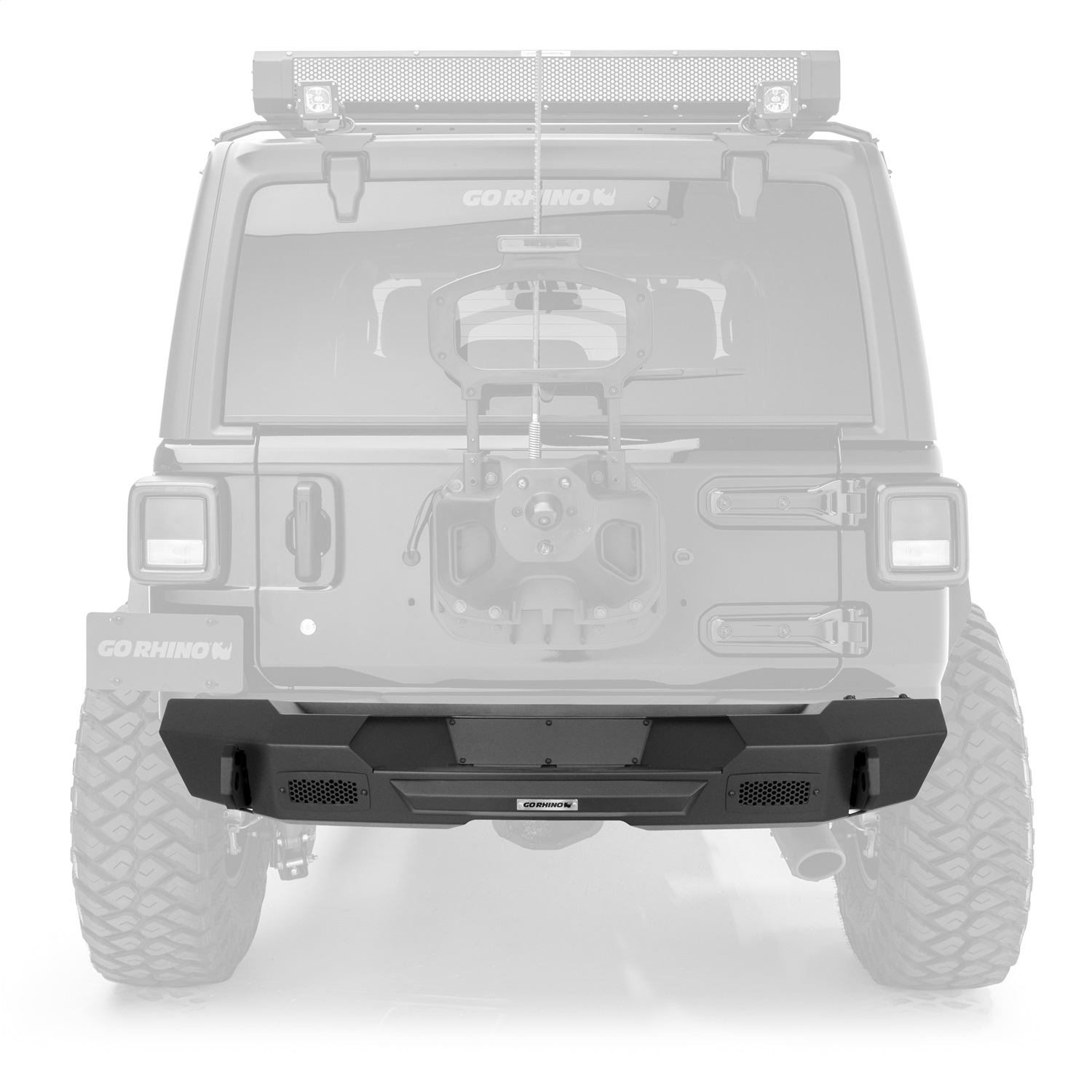 Go Rhino 27210T - 07-18 Jeep Wrangler JK Trailline Rear Stubby Bumper Go Rhino 27210T - 07-18 Jeep Wrangler JK Trailline Rear Stubby Bumper