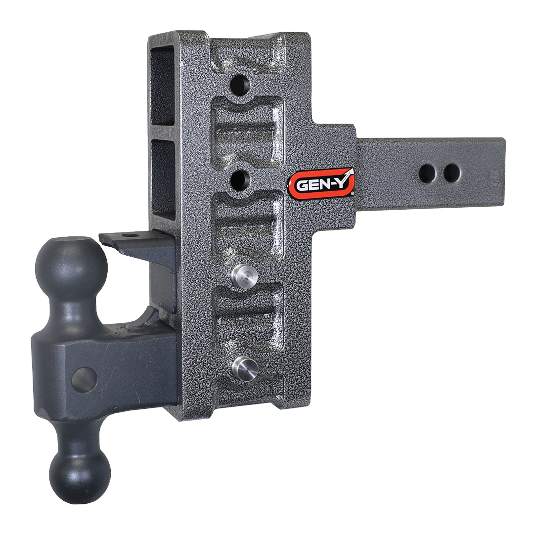 GEN-Y Hitch GH-924 - Gen-Y Mega Duty 2.5in Shank 6in Offset Drop 21K Hitch w/GH-061 Dual-Ball/GH-062 Pintle Lock