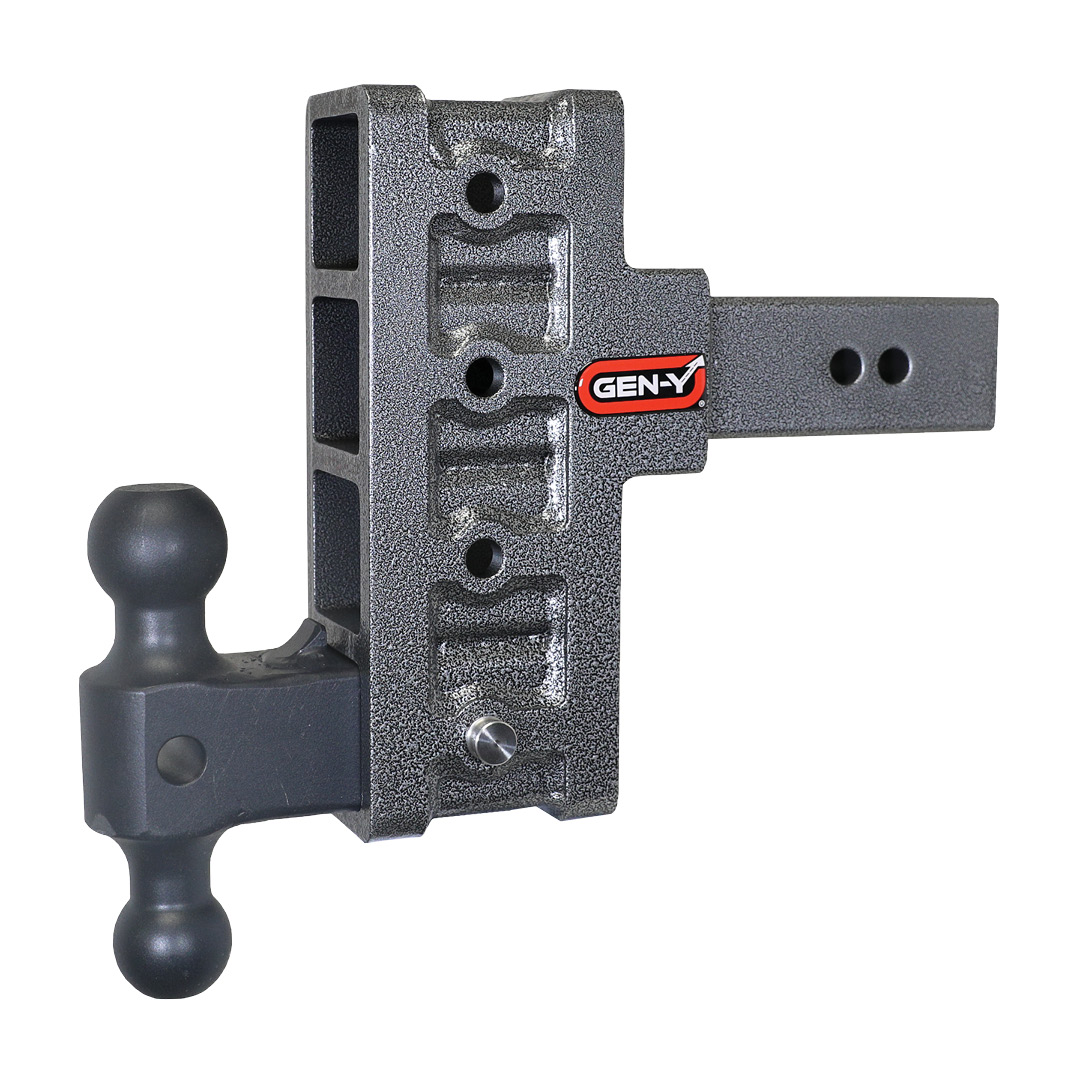 GEN-Y Hitch GH-914 - Gen-Y Mega Duty 2.5in Shank 6in Offset Drop 3K TW 21K Hitch w/GH-061 Dual-Ball