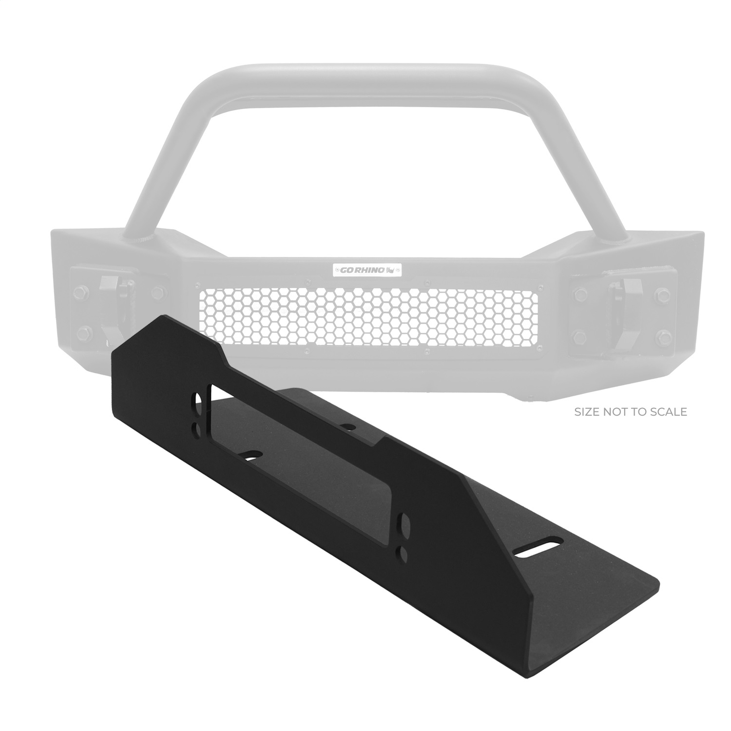 Go Rhino 23200T - 07-20 Jeep Wrangler JL/JLU/JK/JKU/Gladiator JT Trailline Bumper Fairlead Mount Plate