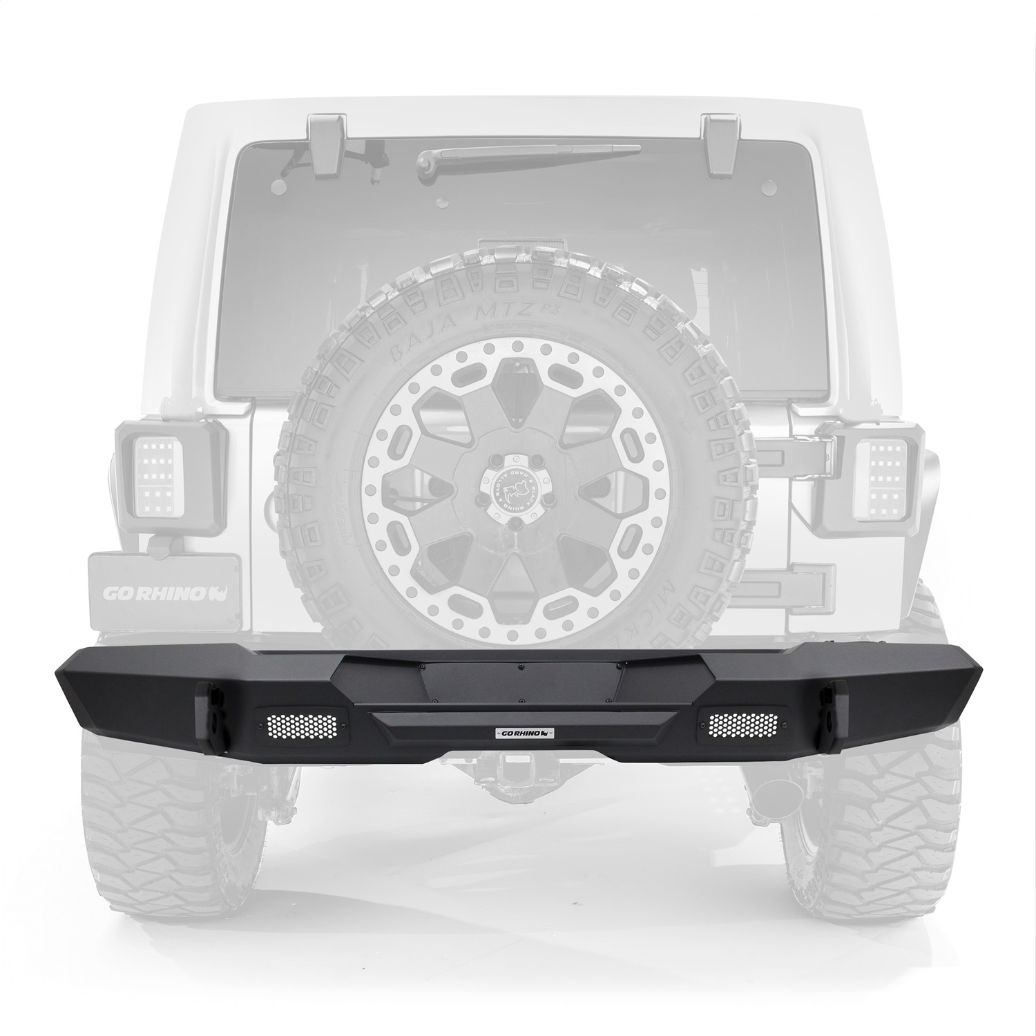 Go Rhino 27220T - 07-18 Jeep Wrangler JK Trailline Rear Full Width Bumper Go Rhino 27220T - 07-18 Jeep Wrangler JK Trailline Rear Full Width Bumper