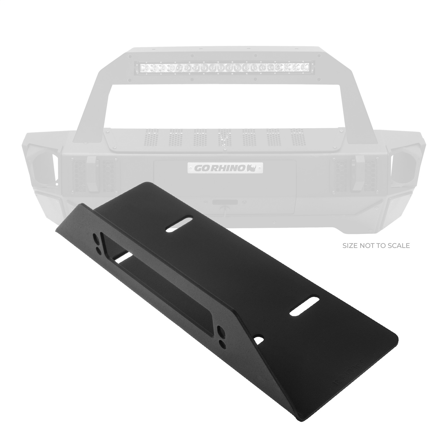 Go Rhino 332000T - 07-20 Jeep Wrangler JL/JLU/JK/JKU/Gladiator JT Rockline Bumper Fairlead Mount Plate Go Rhino 332000T - 07-20 Jeep Wrangler JL/JLU/JK/JKU/Gladiator JT Rockline Bumper Fairlead Mount Plate