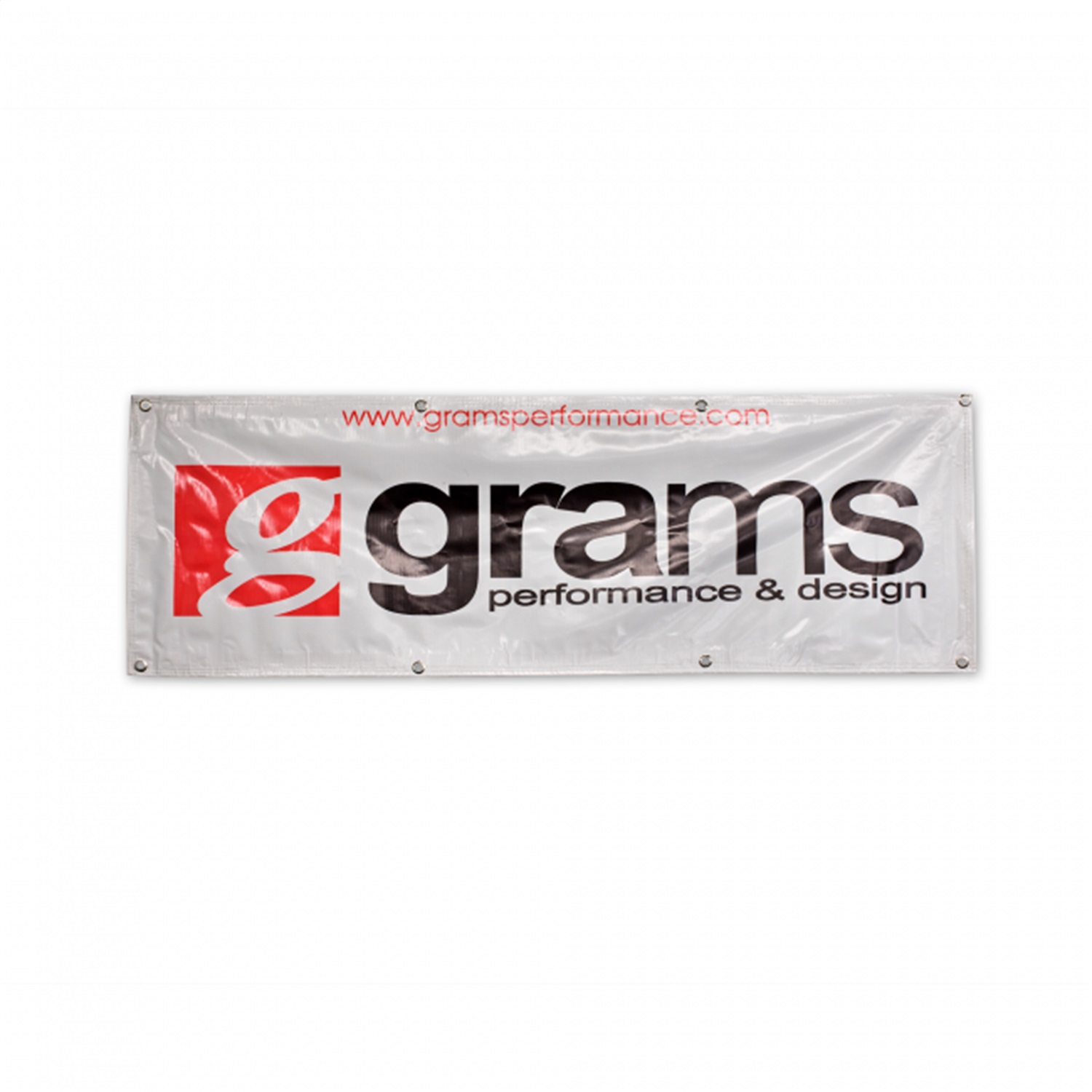 Grams Performance 836-99-6002 - 60in x 20in Vinyl Shop Banner - Silver