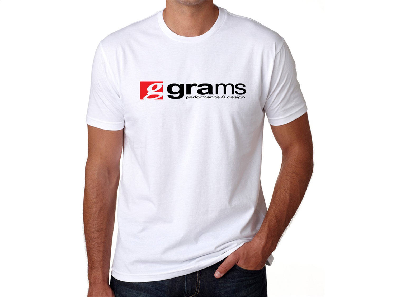 Grams Performance G35-99-6020 - and Design Logo White T-Shirt - M