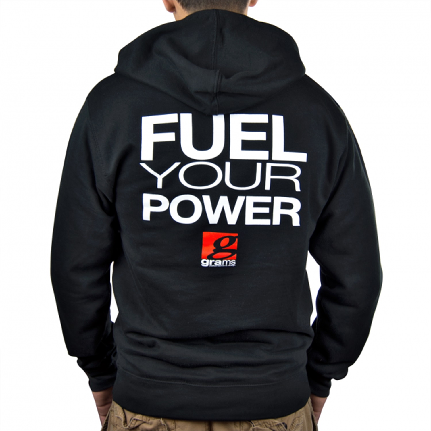 Grams Performance G34-99-6011 - Hoodie; Grams Logo Front; Fuel Your Power Back; Pullover; Medium; Black;