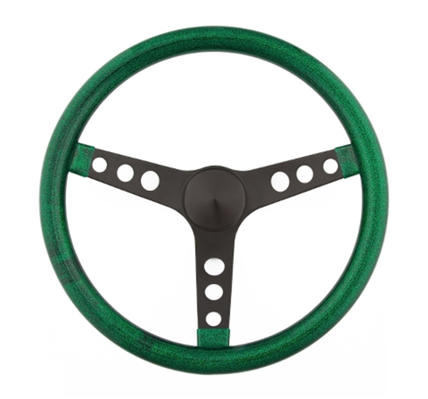 Grant 8452 - Steering Wheel Mtl Flake Green/Spoke Blk 13.5