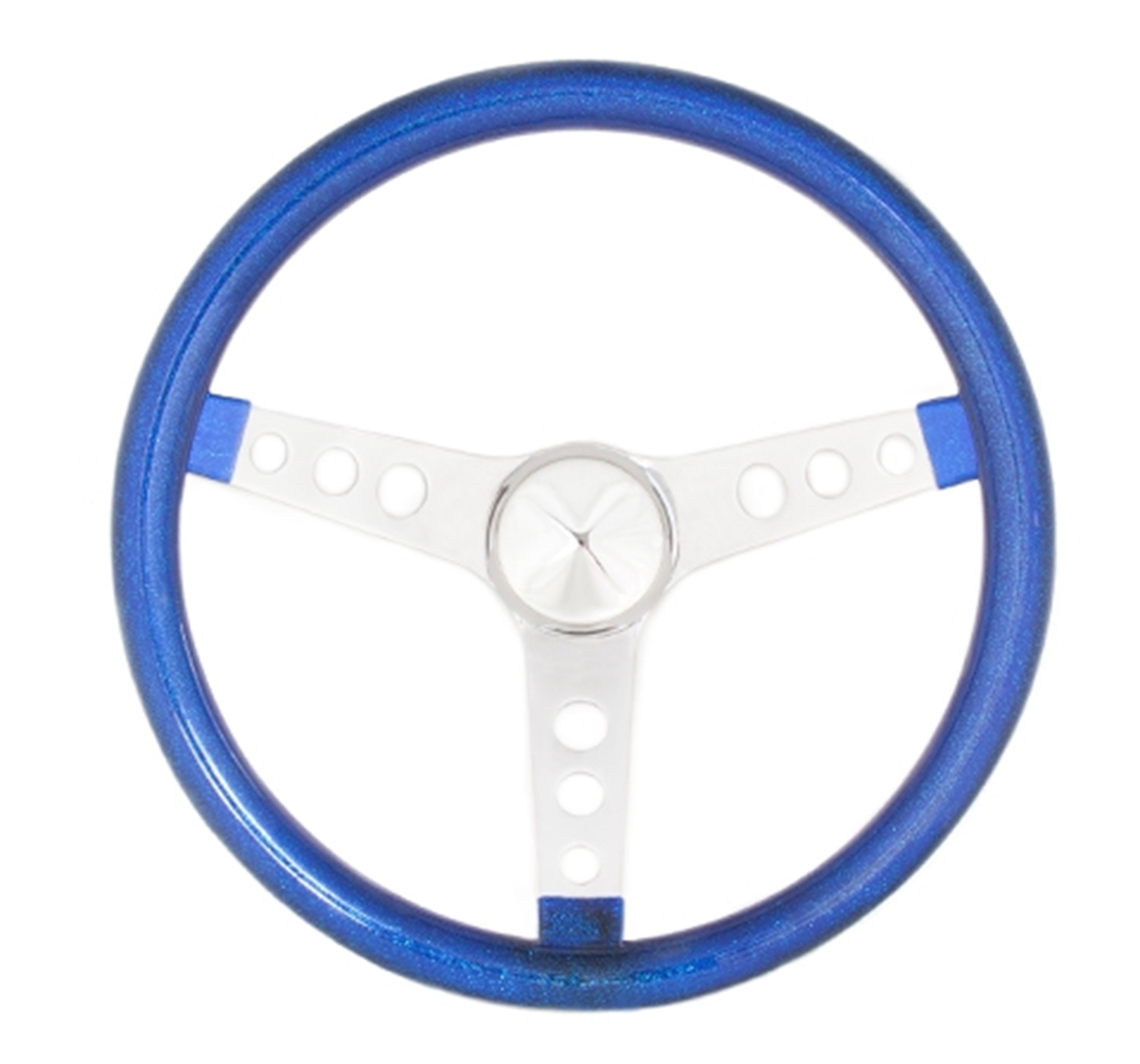 Grant 8446 - Steering Wheel Mtl Flake Blue/Spoke Chrm 13.5