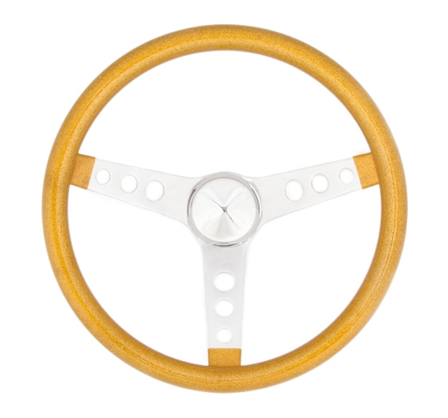 Grant 8467 - Steering Wheel Mtl Flake Gold/Spoke Chrm 15 Grant 8467 - Steering Wheel Mtl Flake Gold/Spoke Chrm 15