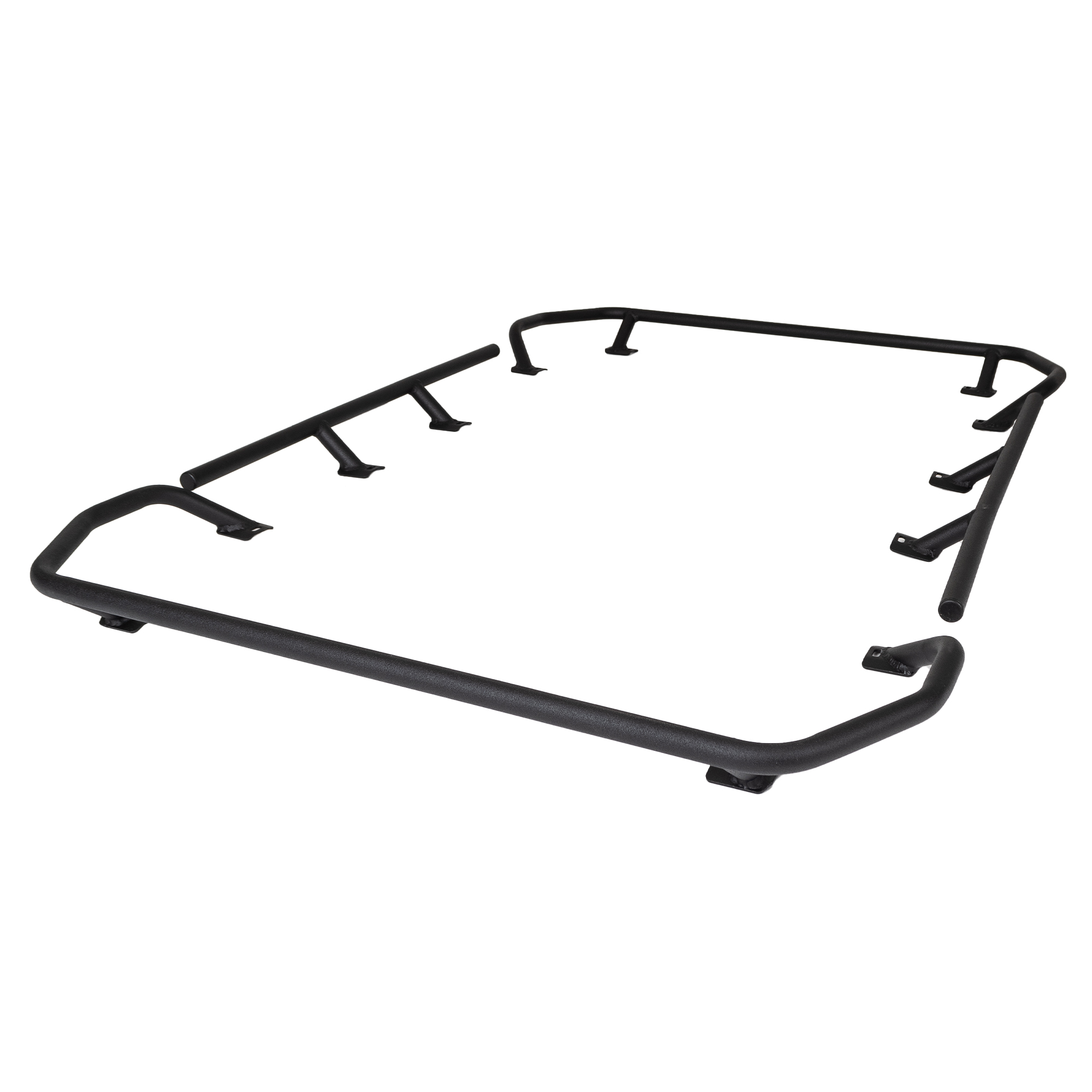 Go Rhino 5933064T - SRM300 Quad Overland Rail Kit (For 60x40in. Rack) - Tex. Blk (Rails ONLY - Req. Platform)