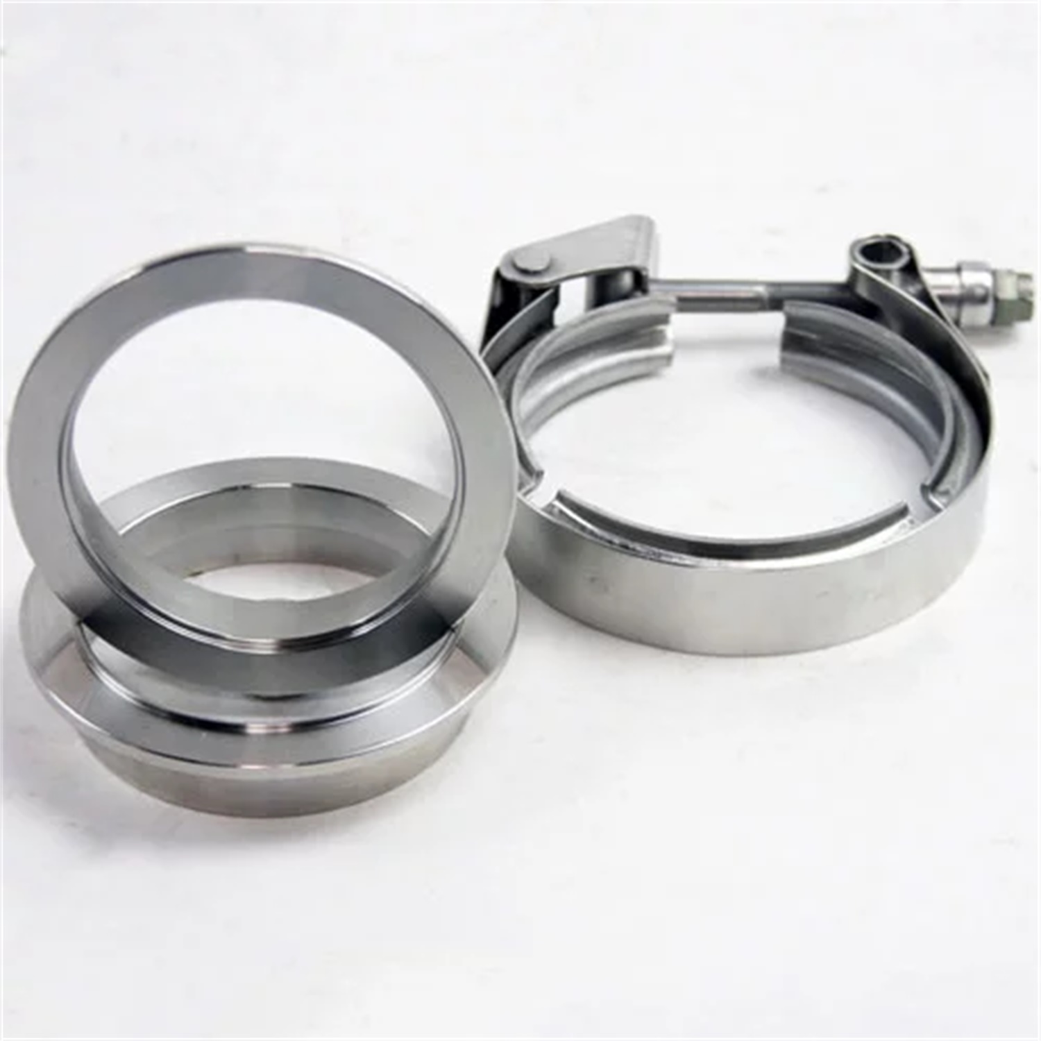 Granatelli Motorsports 308535-1M - Granatelli 3.5in Mild Steel Mating Male to Female Flanges w/V-Band Clamp